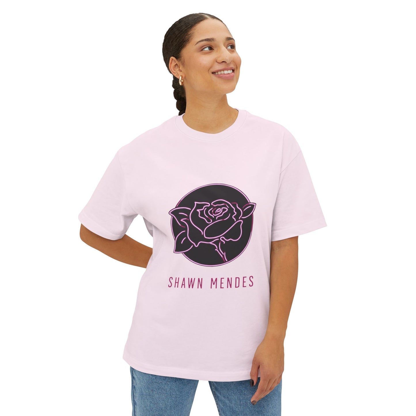 Neon Bloom Unisex Oversized Boxy Tee