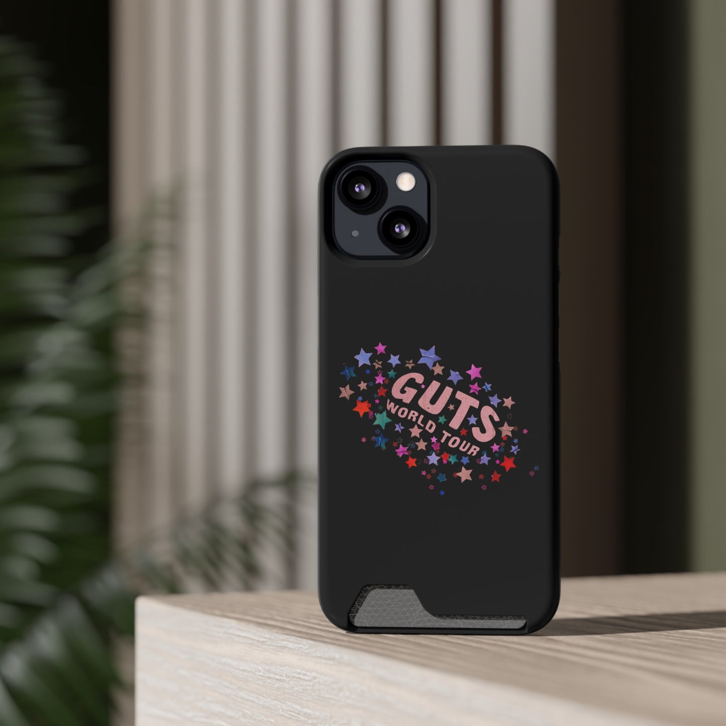 Phone Case + Card Holder For Iphone 13 – Olivia Rodrigo Guts World Tour | Black Edition