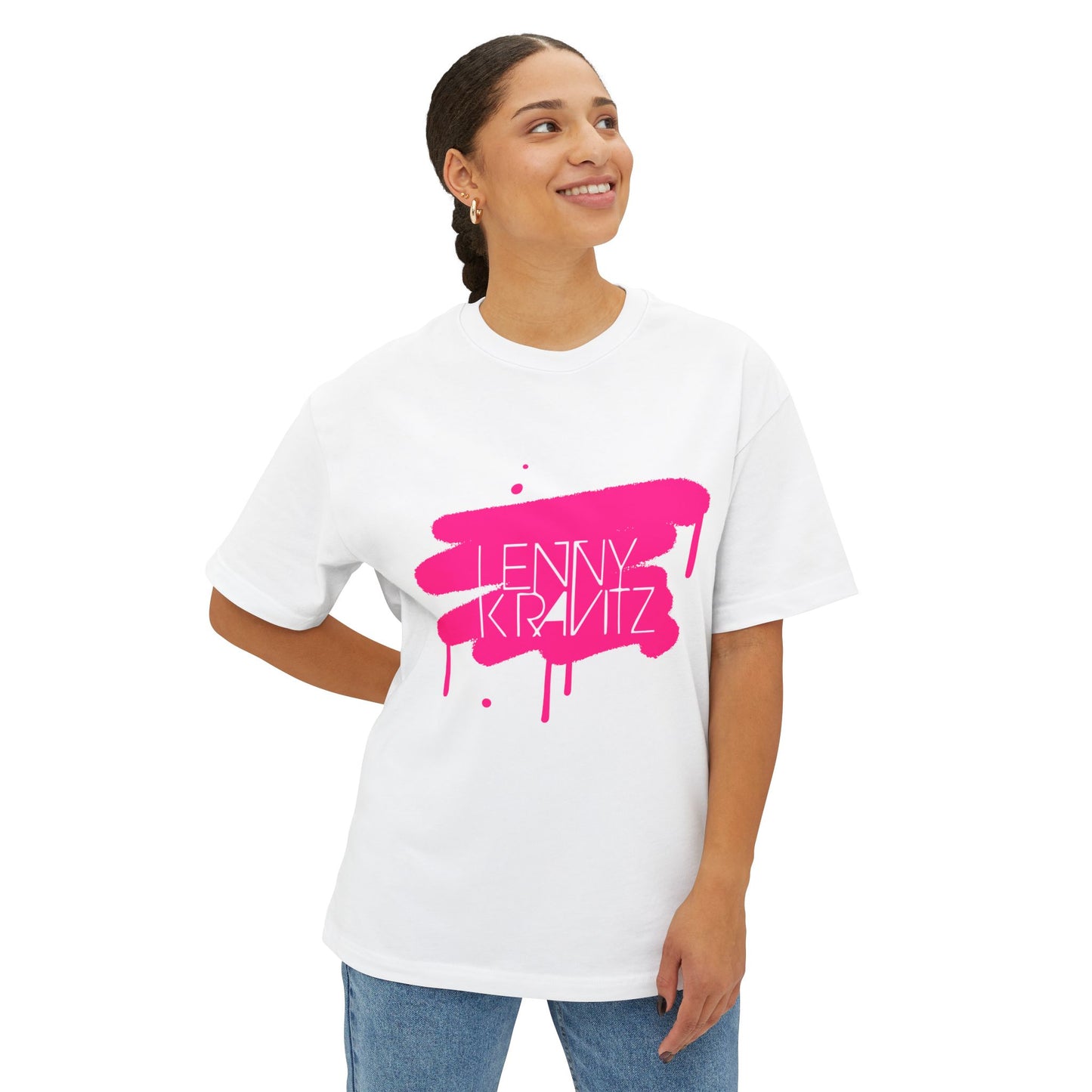 Electric Graffiti Drip Unisex Oversized Boxy tee