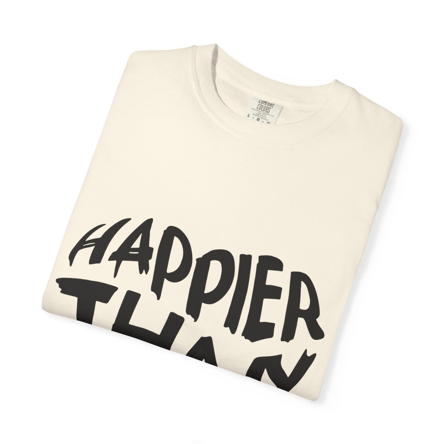 Happier Heart Lettering Unisex Dyed T-shirt