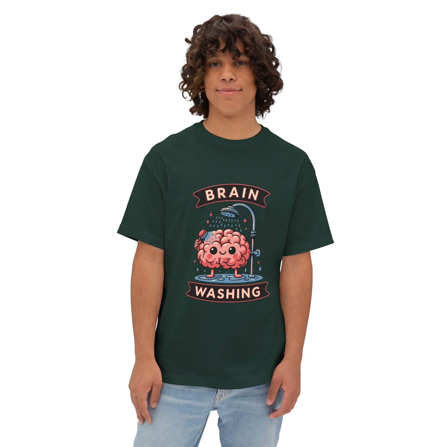 Oversized boxy Tee – Snazzy Brain washing Edition