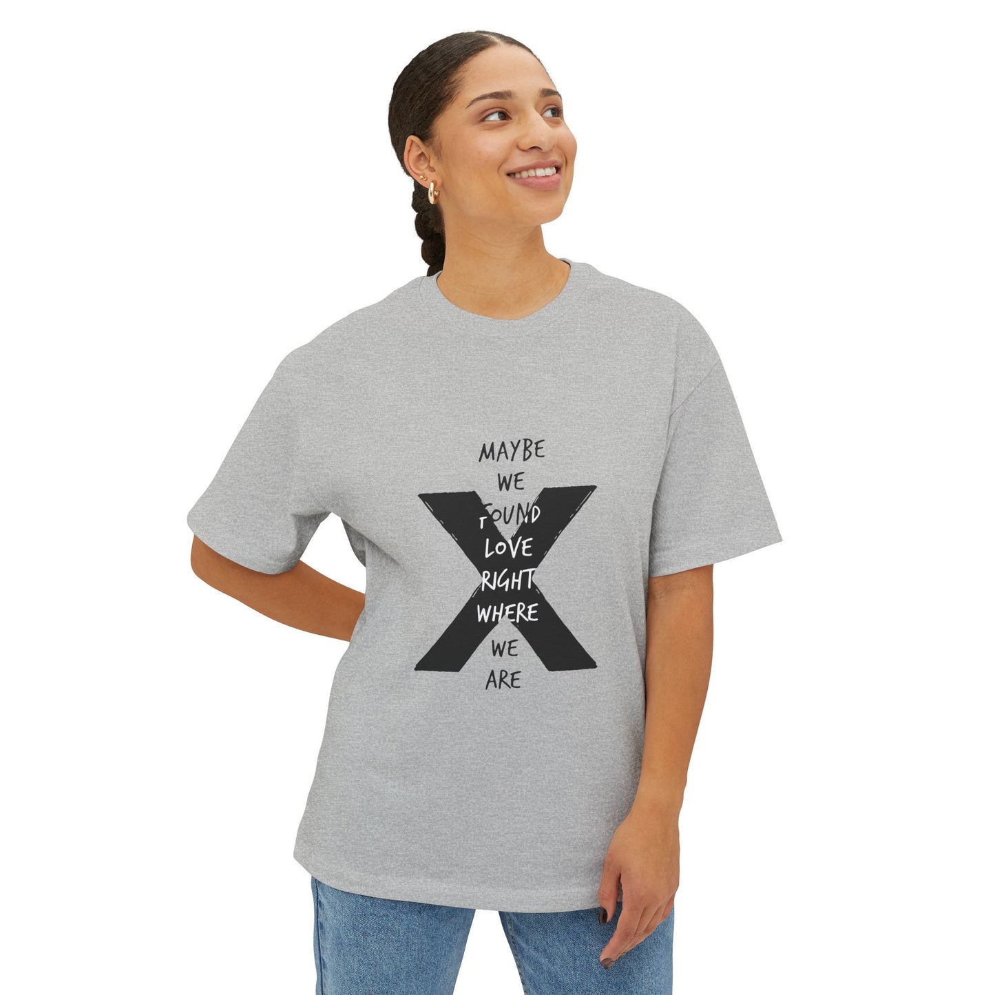 Abstract Paw and Brush Stroke Oversized Boxy Tee