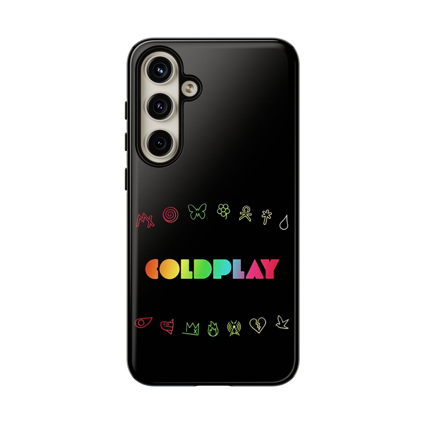Premium Tough Case for Samsung S21 to S25 Ultra Showcasing Coldplay’s Signage