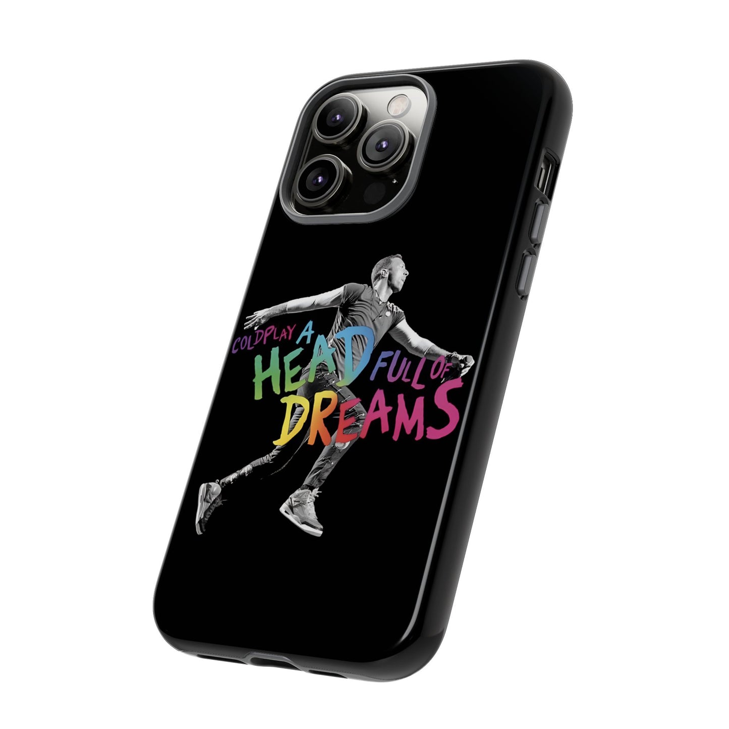 Premium Tough Case for iPhone 12 to 16 Pro Max Showcasing Coldplay A Head Full of Dreams Chris