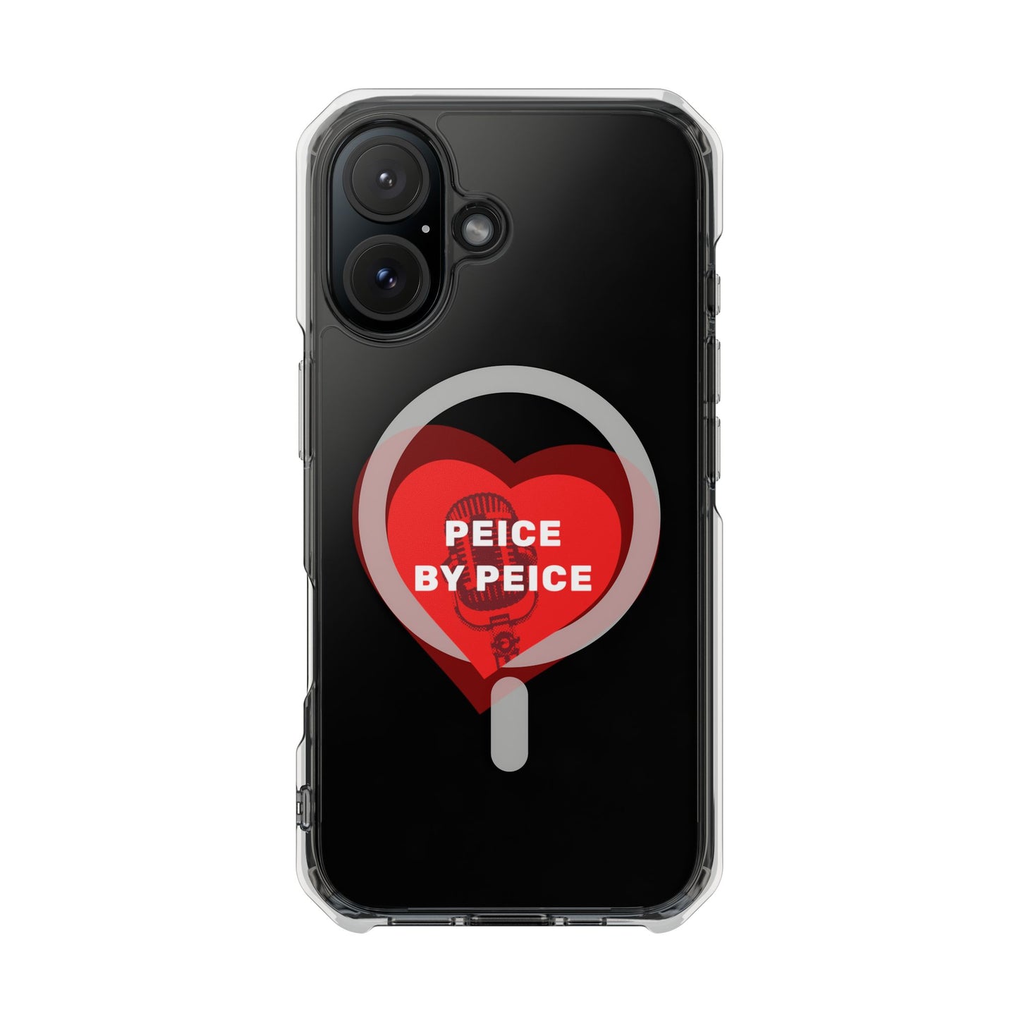Piece by Piece Mic Drop Magnetic clear Impact Case