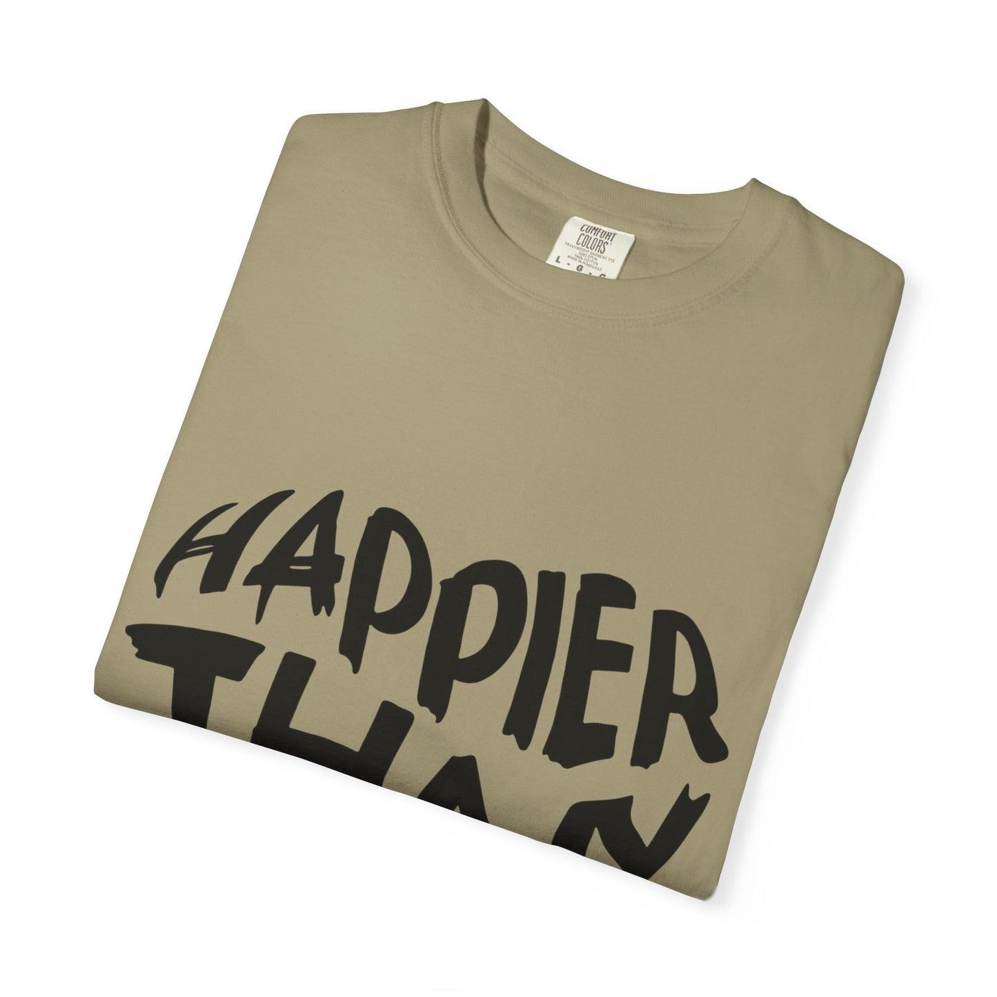 Happier Heart Lettering Unisex Dyed T-shirt