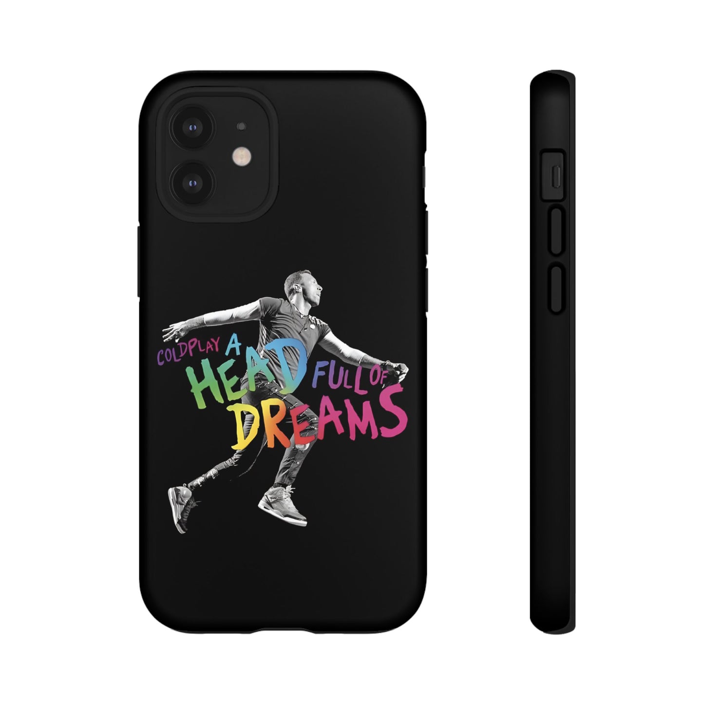 Premium Tough Case for iPhone 12 to 16 Pro Max Showcasing Coldplay A Head Full of Dreams Chris