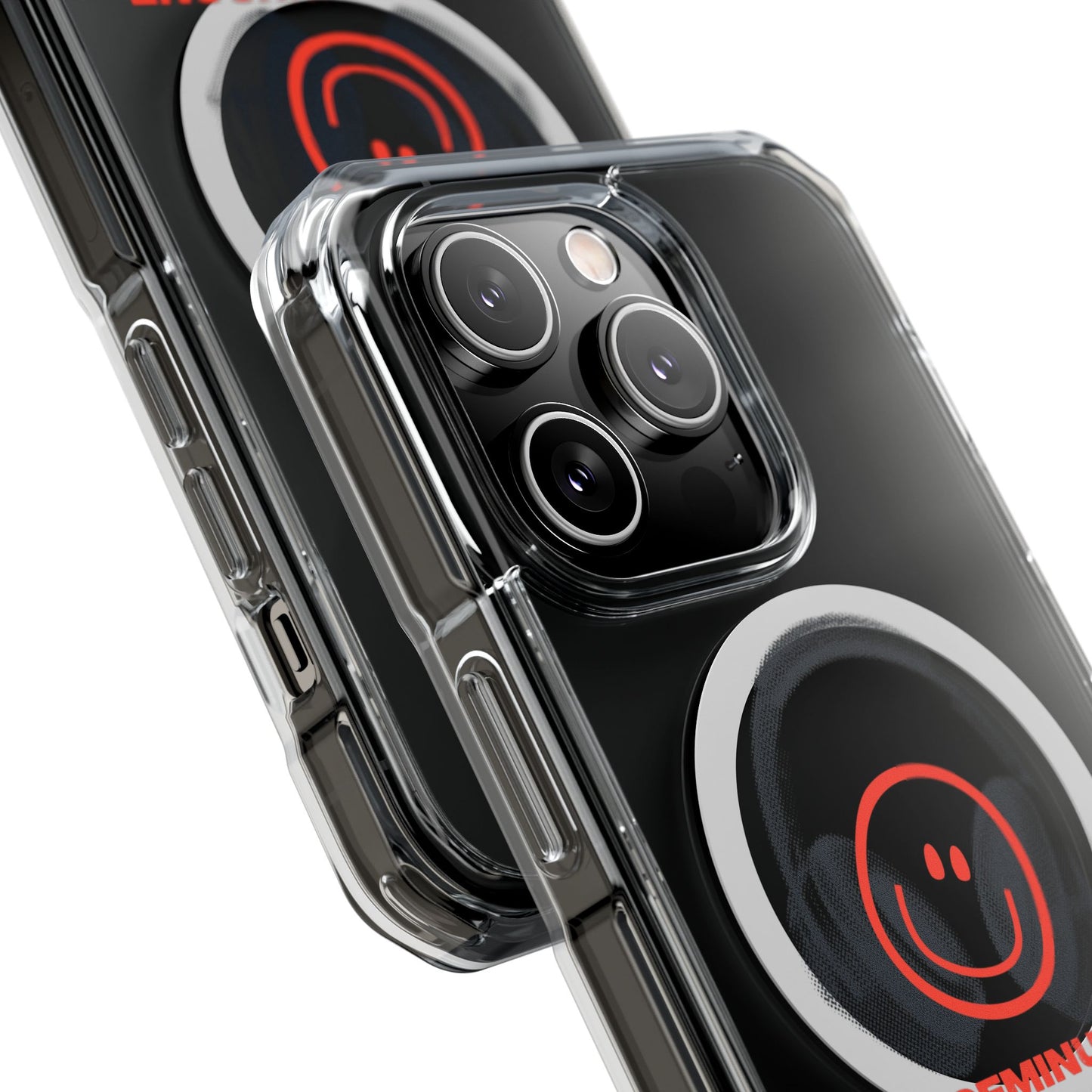 Smiley Beats Graphic Magnetic Clear Impact Case