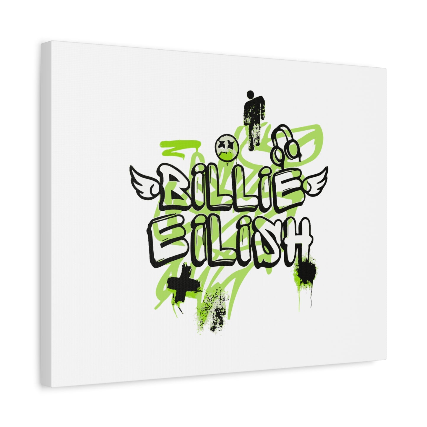Grunge Angel Graffiti Matte Canvas