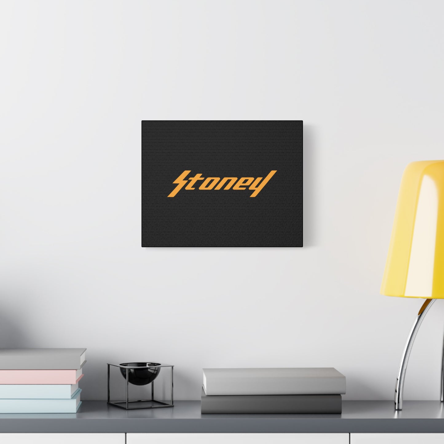 Orange Lightning Text Logo Canvas