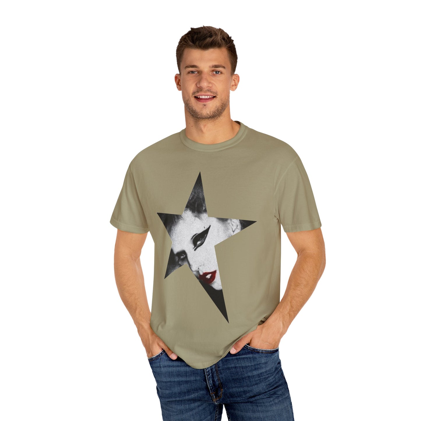 Born This Way Star Face-Unisex Dyed Tshirt