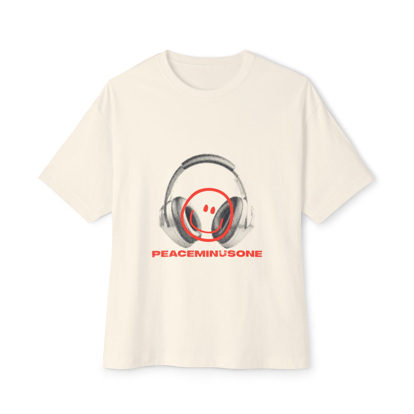 Smiley Beats Graphic Unisex Oversized Boxy Tee