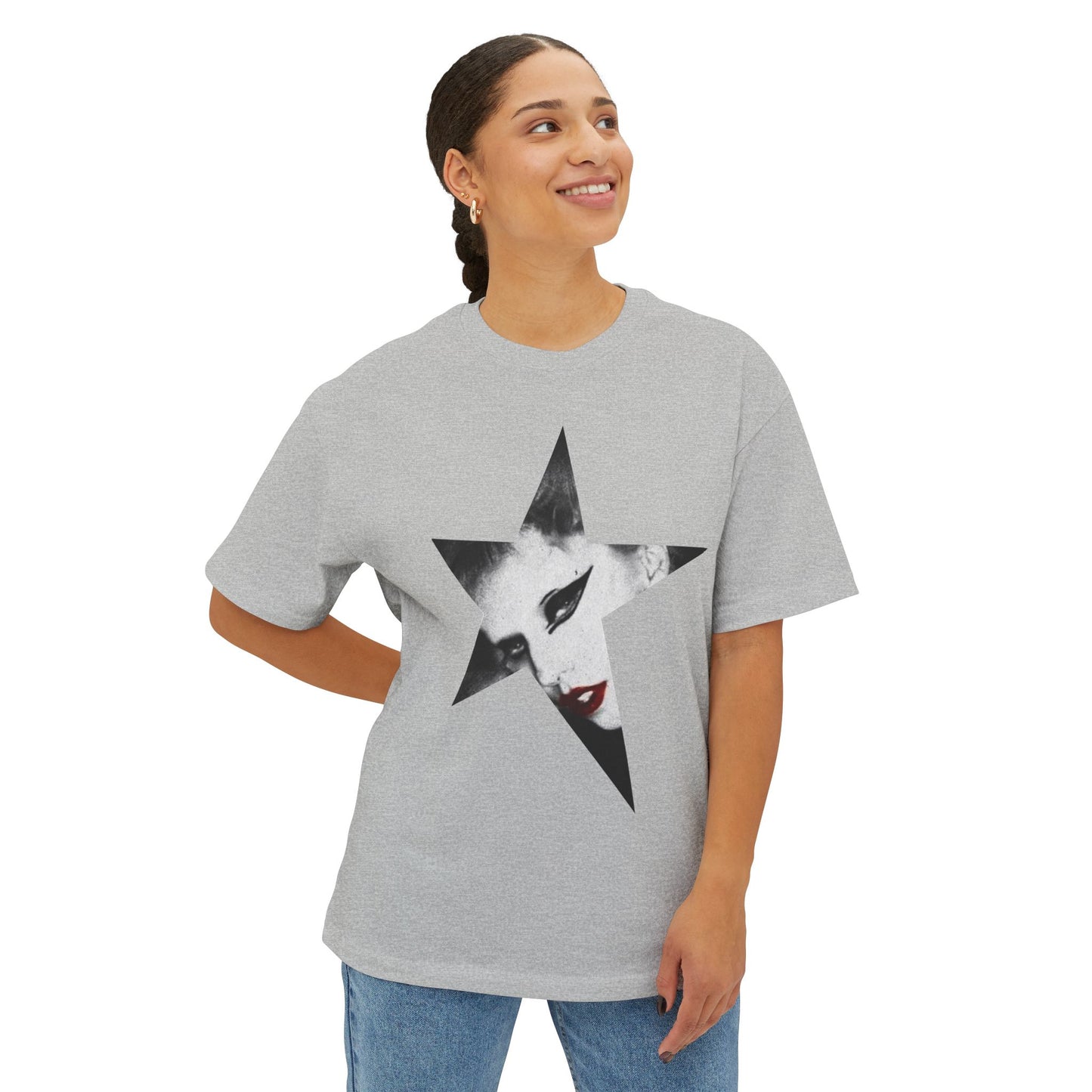 Born This Way Star Face-Unisex Oversized Tee