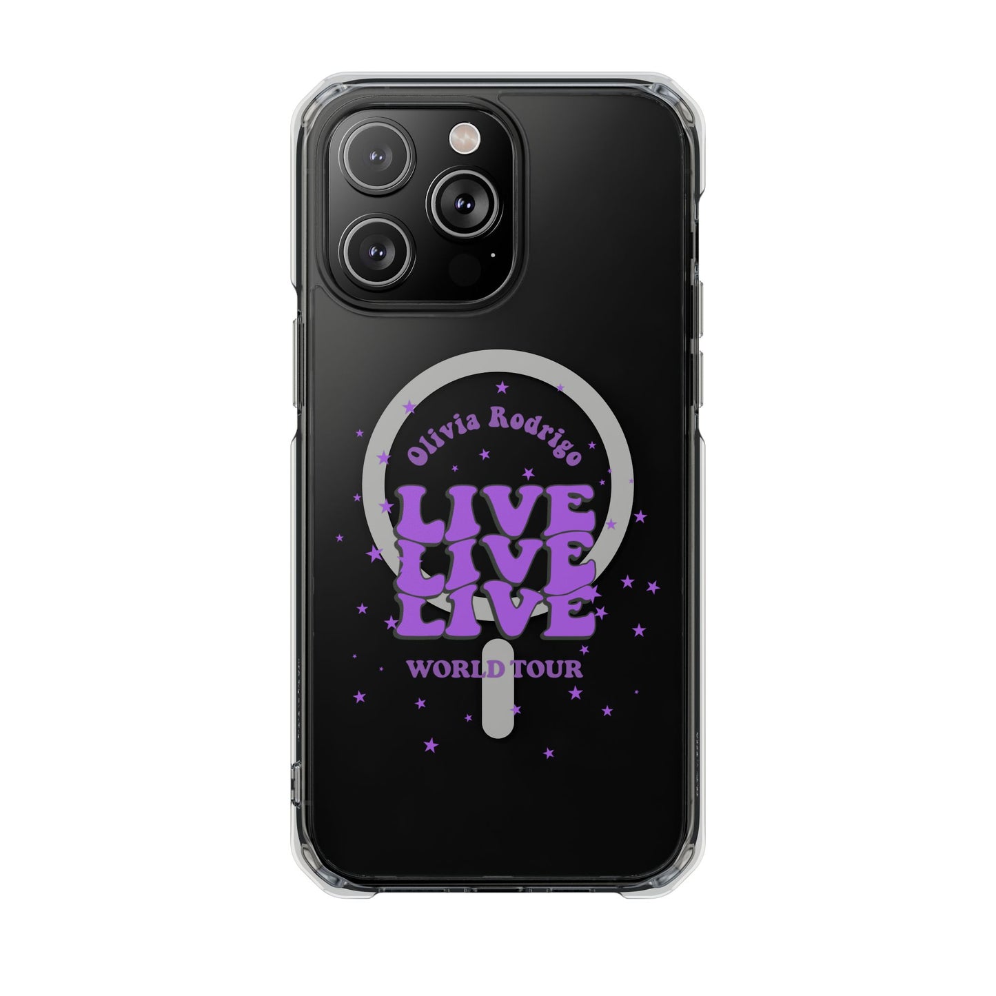 Olivia Rodrigo Live World Tour Magnetic Clear Impact Case