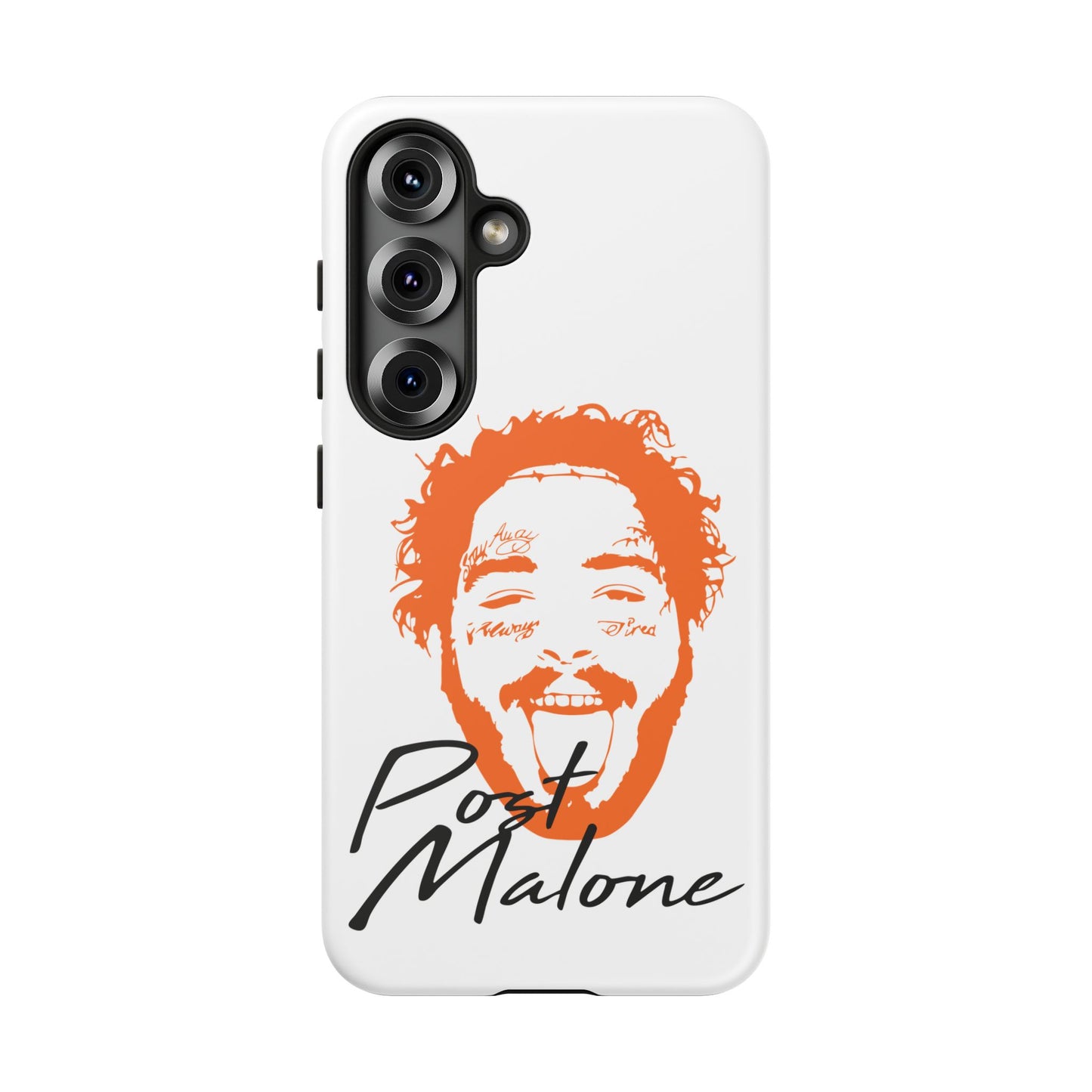 Tough Samsung Case (S20–S25) – Post Malone Name Design with Picture