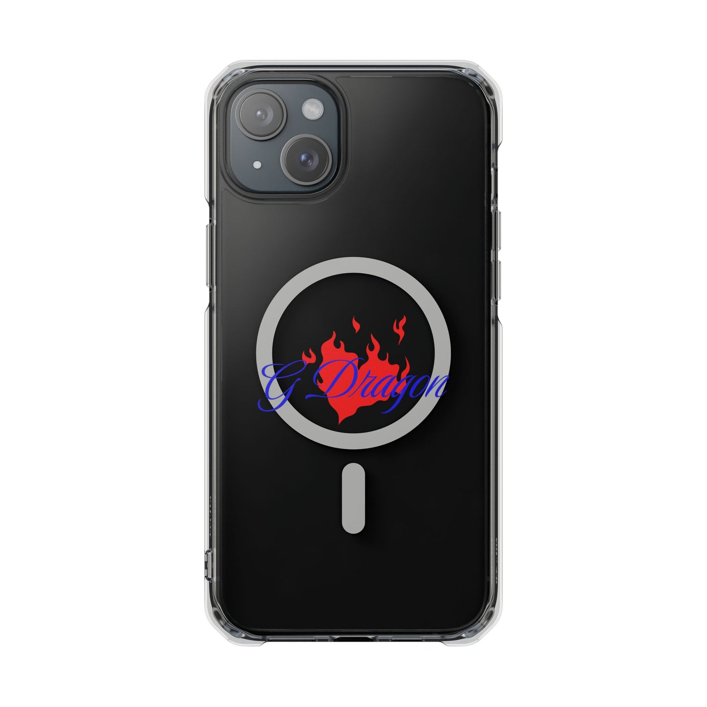 Heart on Fire Bold Script Magnetic Clear Impact Case