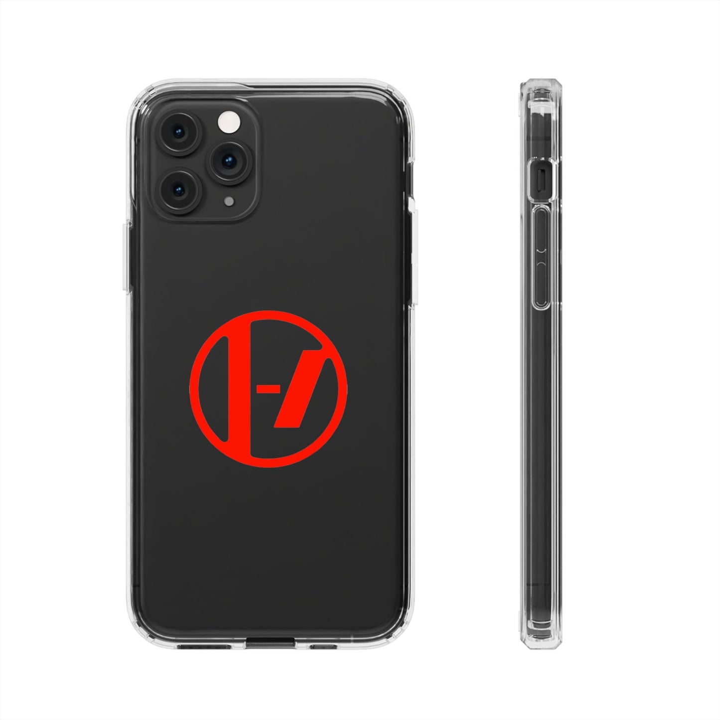 Crimson Orbit Clear Case