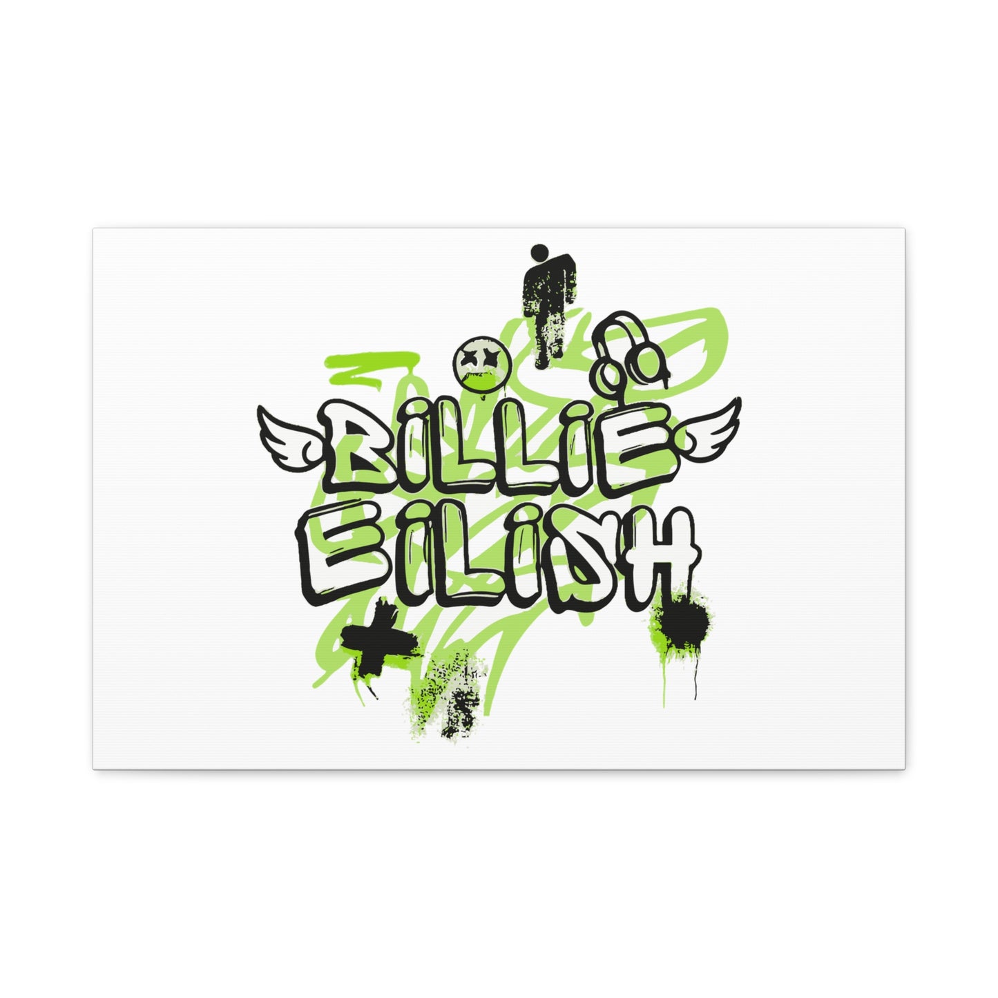 Grunge Angel Graffiti Matte Canvas