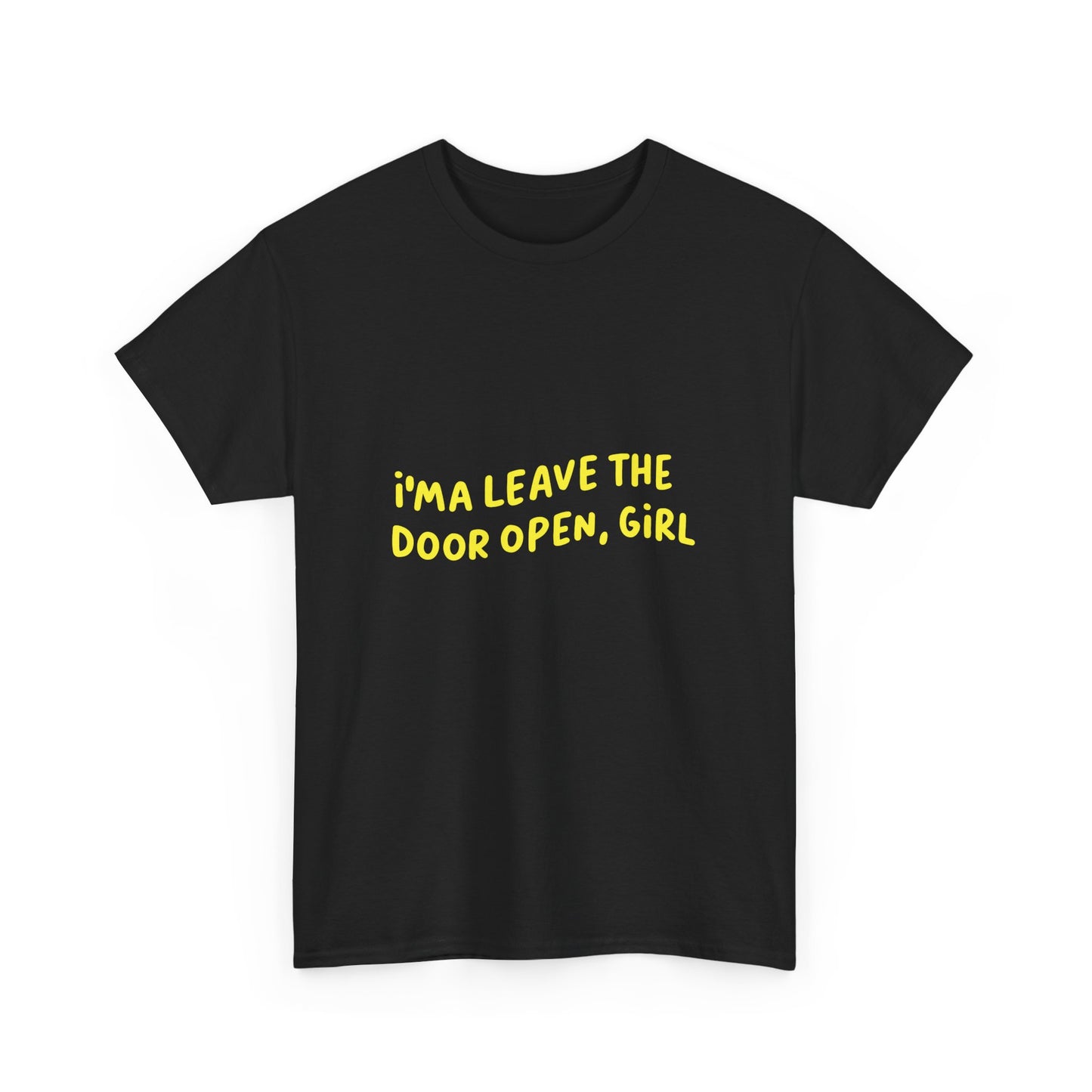 Open Vibes Yellow Script Unisex Heavy cotton Tee