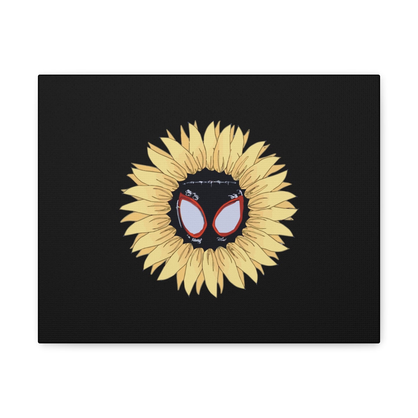 Sunflower Mask Illustration Canvas