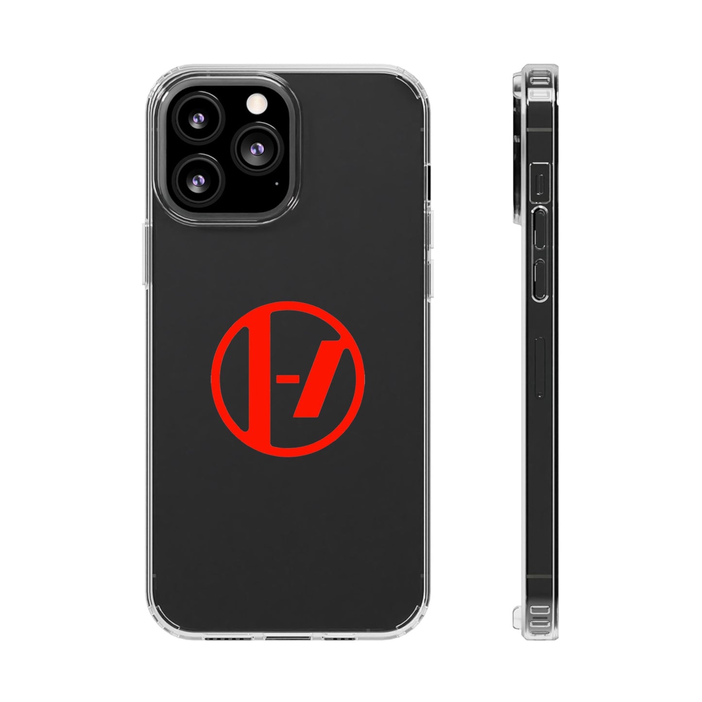 Crimson Orbit Clear Case
