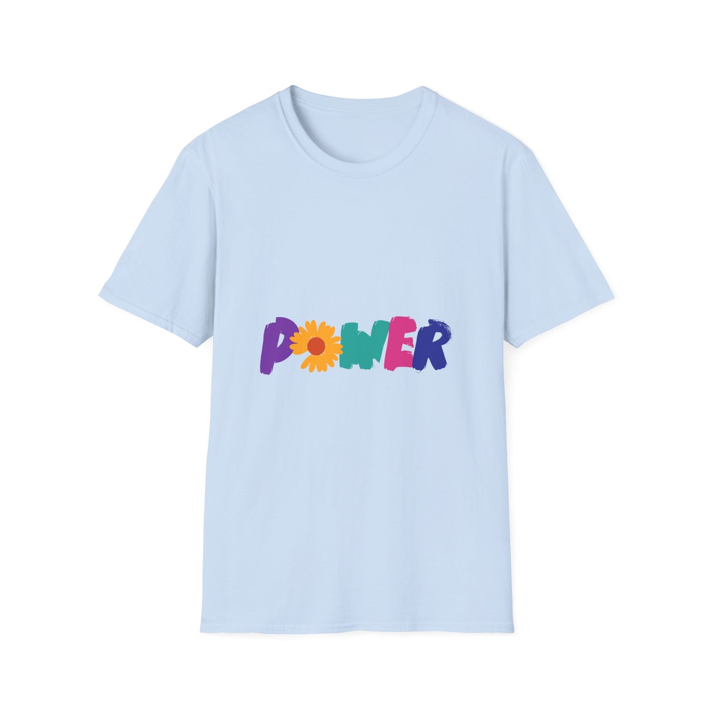 Retro Flower Power Color Pop Unisex Softstyle Tee