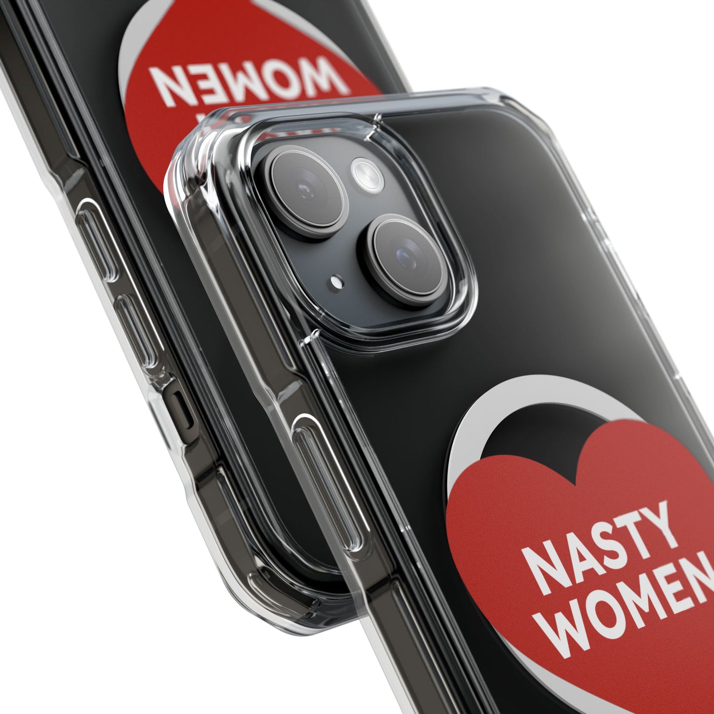 Nasty Women Heart Magnetic Clear Impact cases