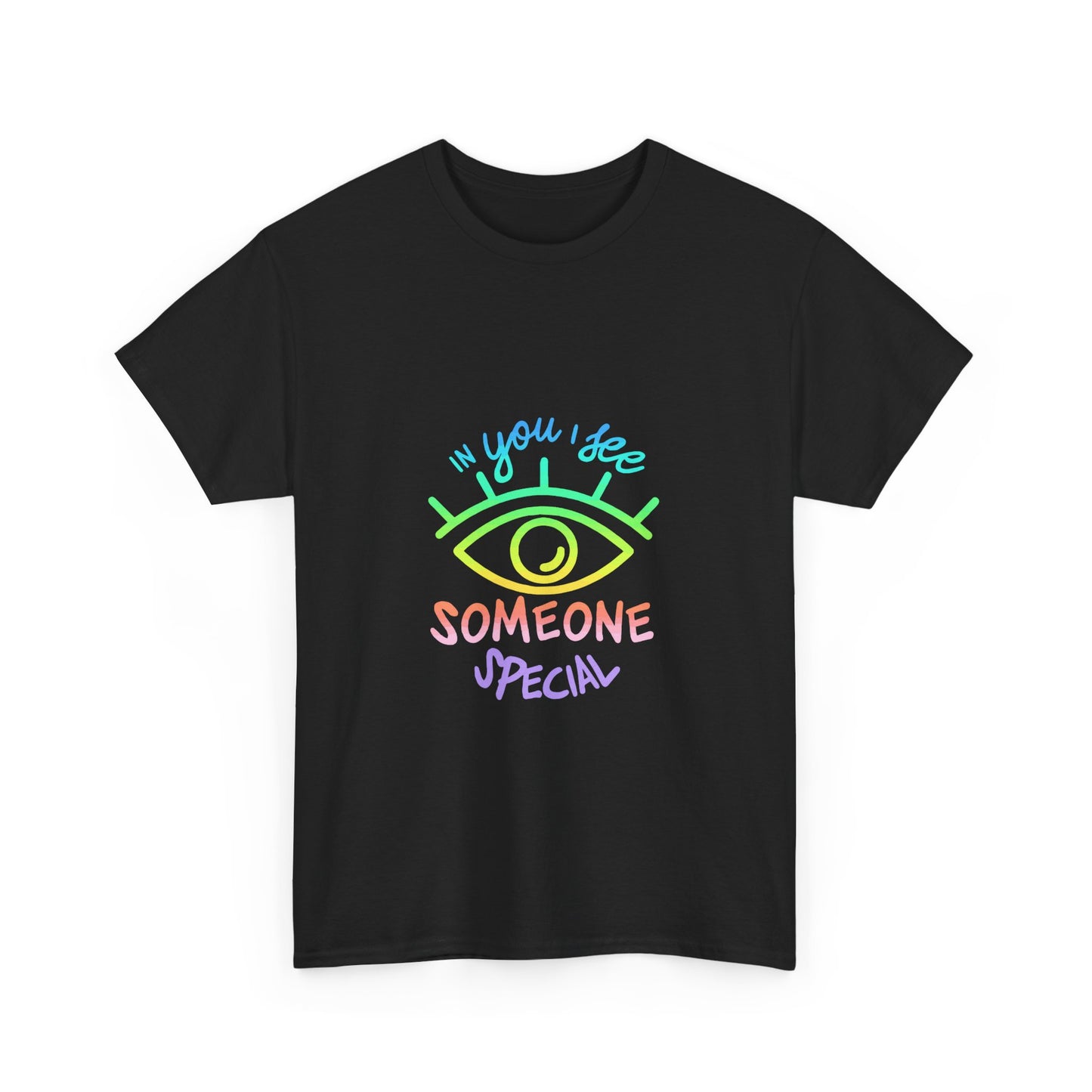 Vibrant Eye and Text Unisex Cotton Tee