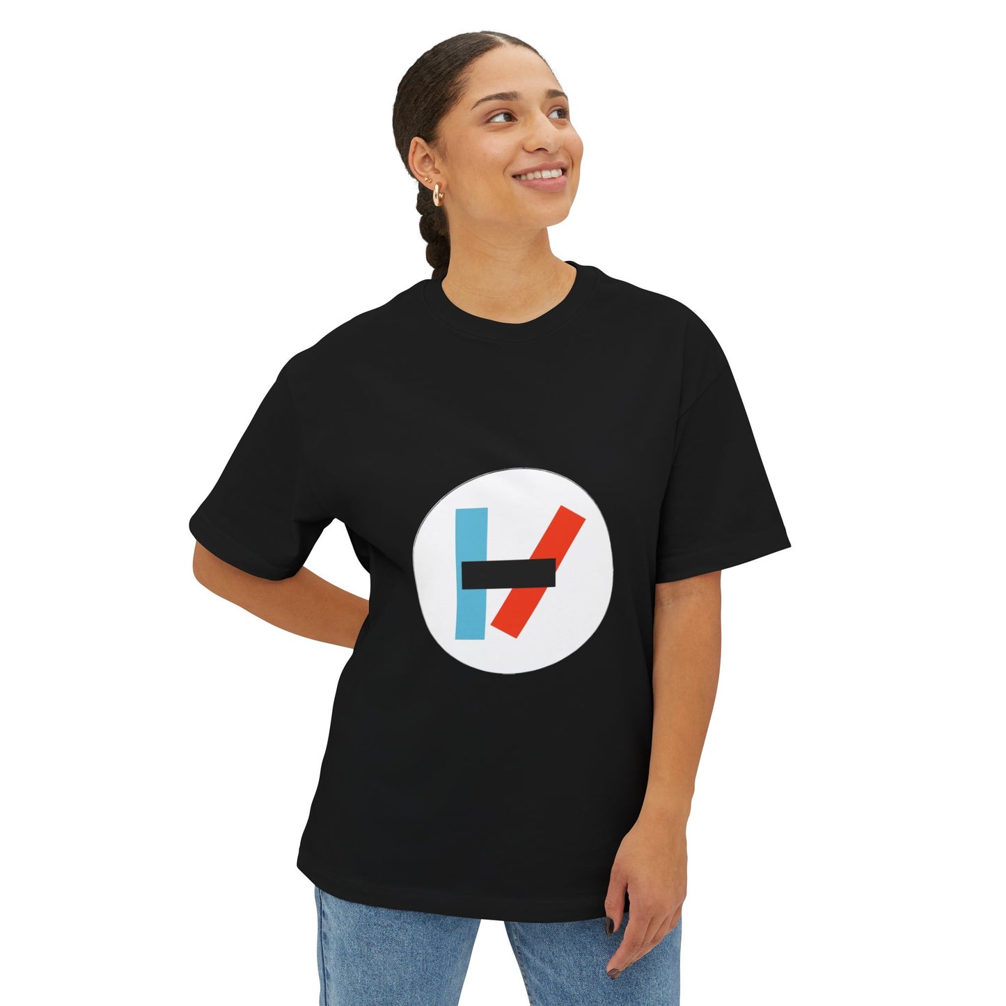 Circle Flame Unisex Oversized Boxy Tee