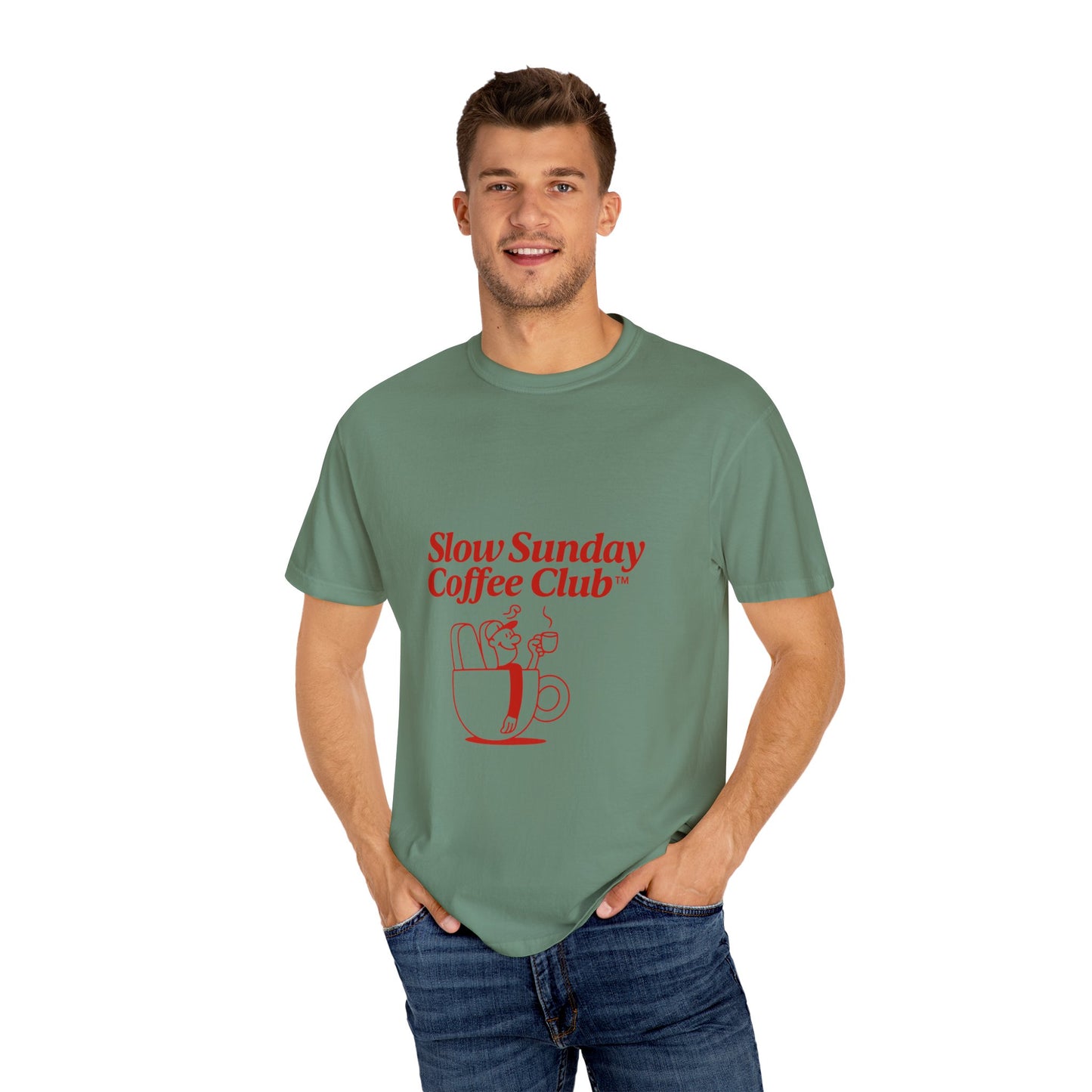 Unisex Garment-Dyed T-shirt – Snazzy Coffe Club Edition