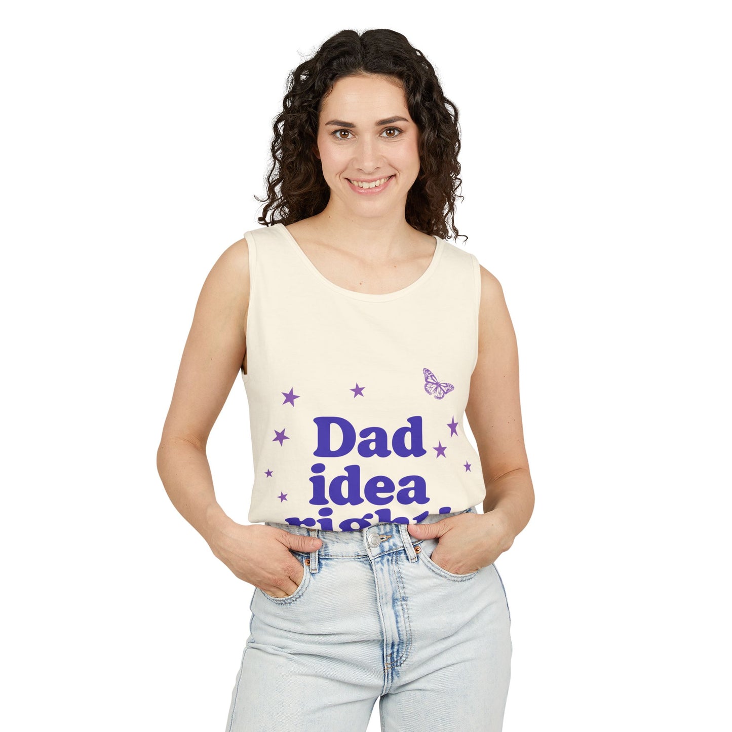 Dad Idea Right! Star & Butterfly-Dyed Tank Top