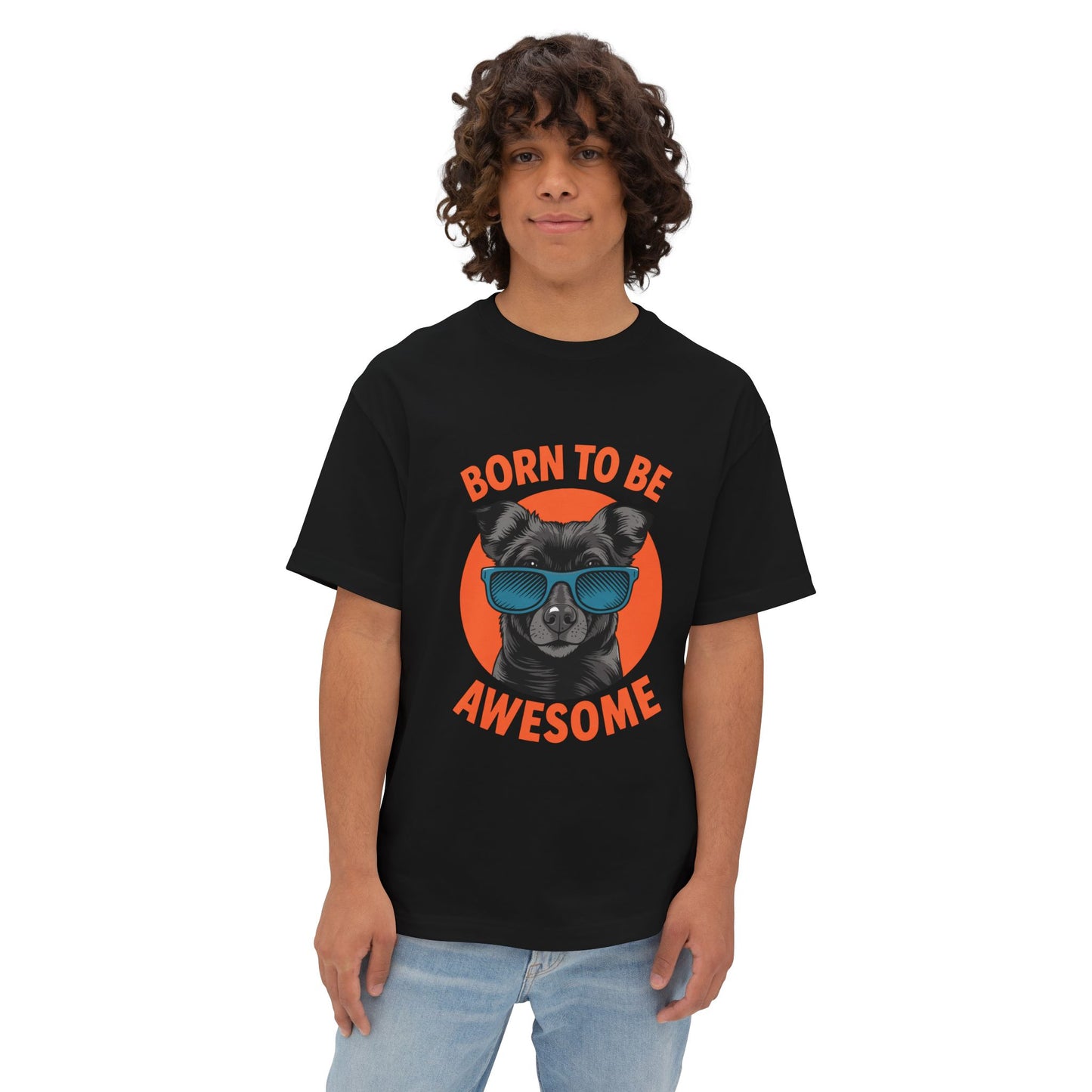 Oversized boxy Tee – Snazzy Born to be awesome Edition