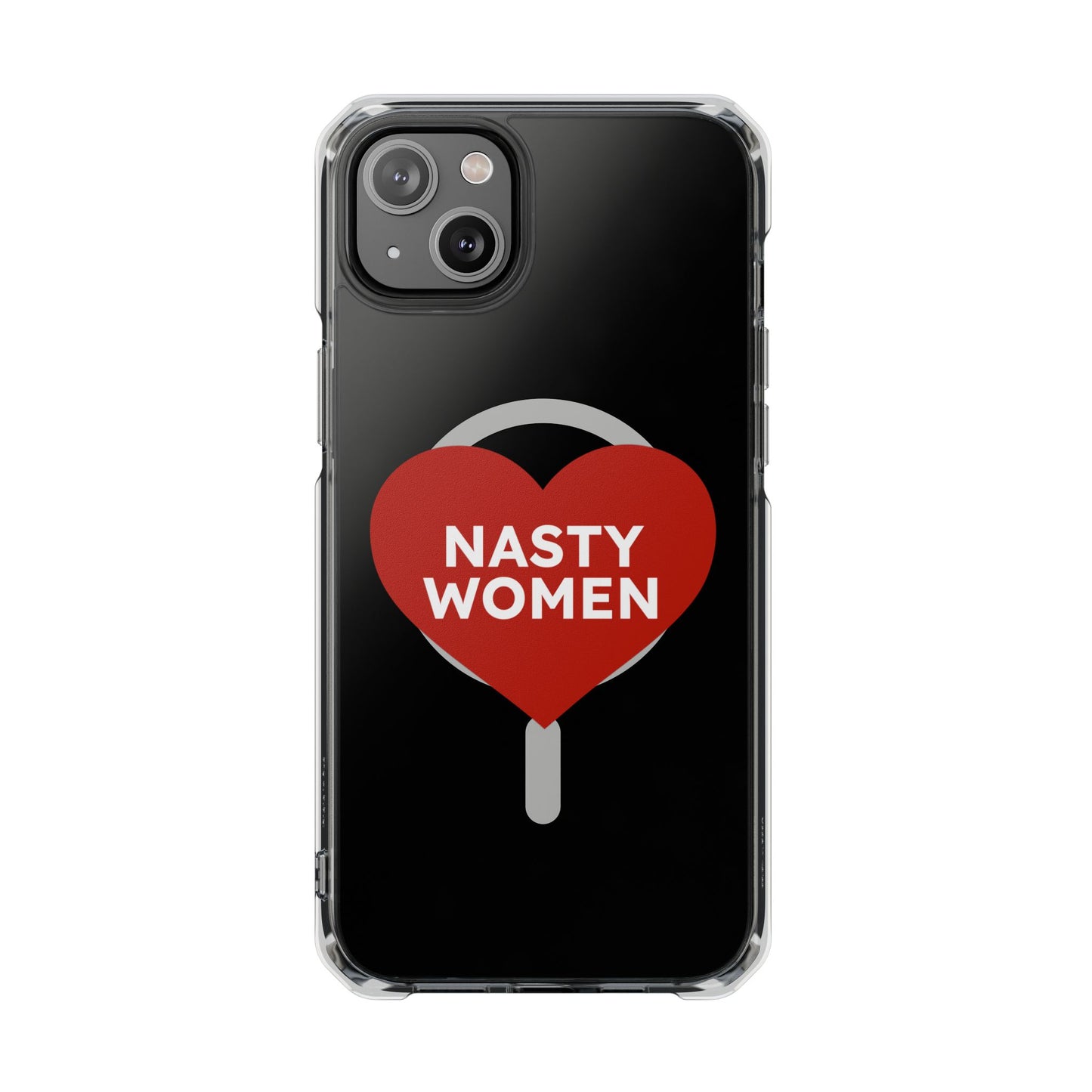 Nasty Women Heart Magnetic Clear Impact cases