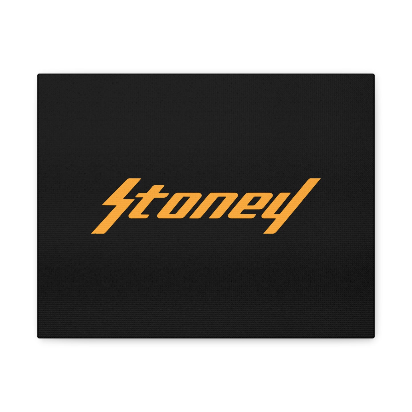 Orange Lightning Text Logo Canvas