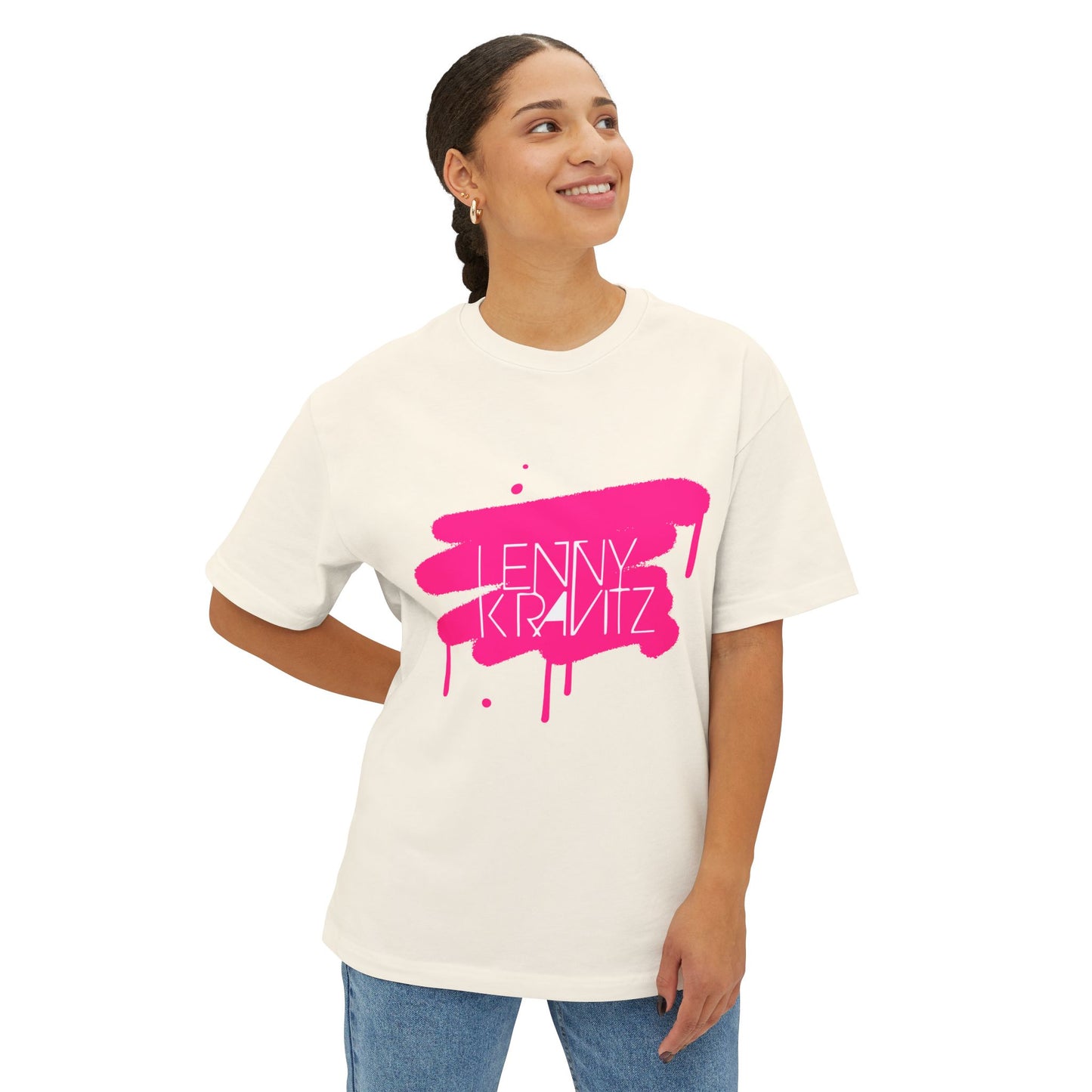 Electric Graffiti Drip Unisex Oversized Boxy tee