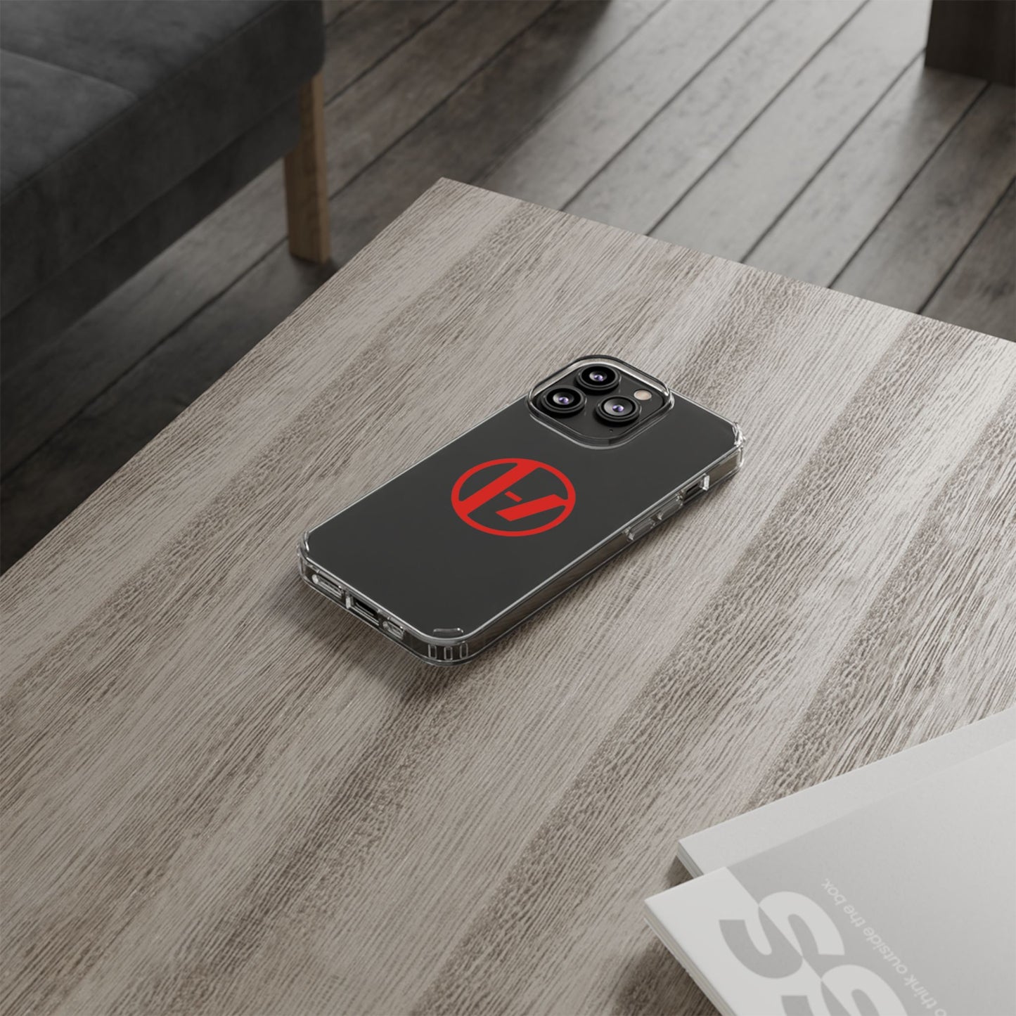 Crimson Orbit Clear Case