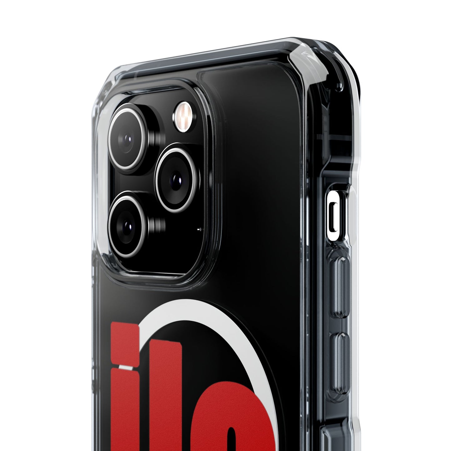 ILO Bold Red Block Magnetic Clear Impact Case