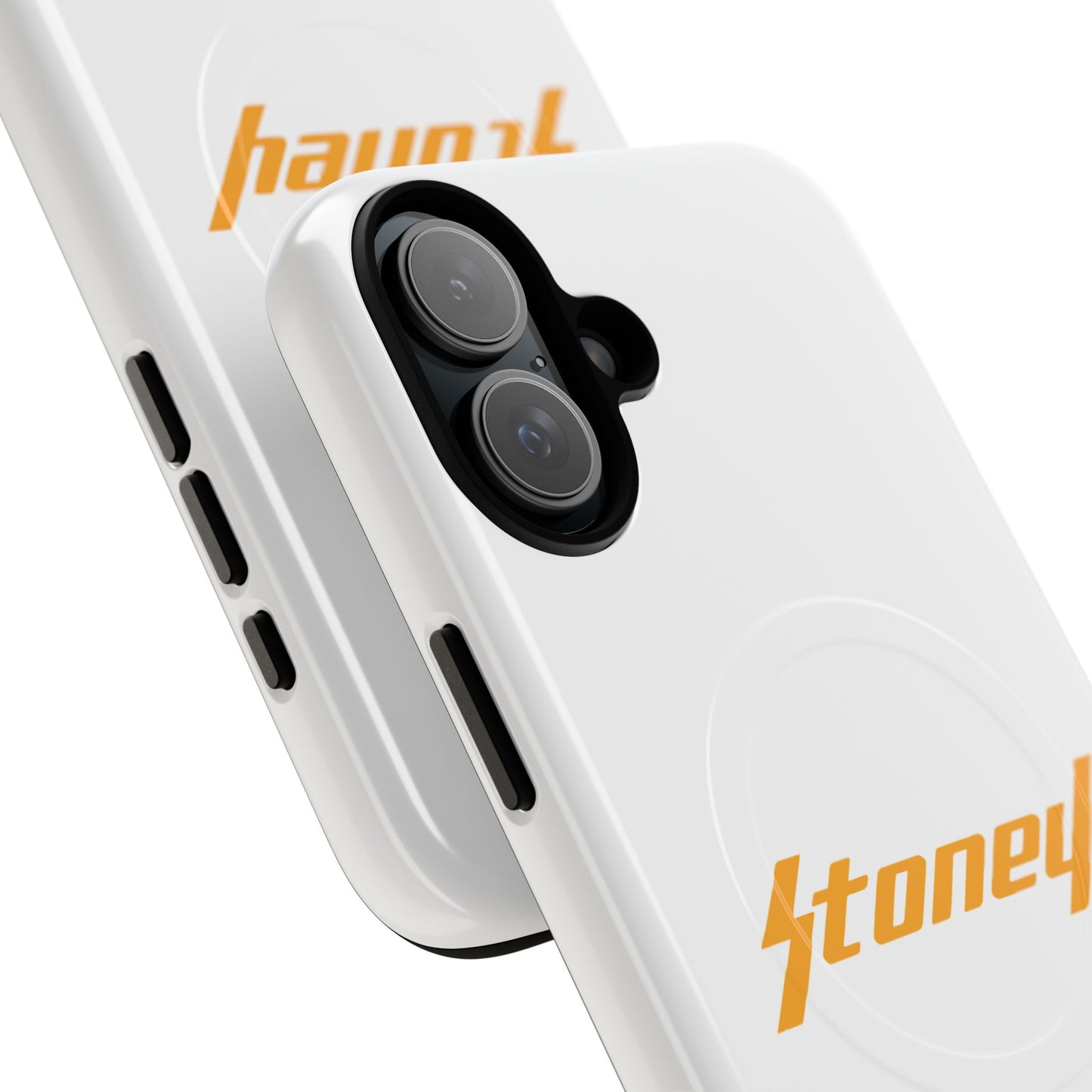 Orange Lightning Text Logo Tough Magnetic Case