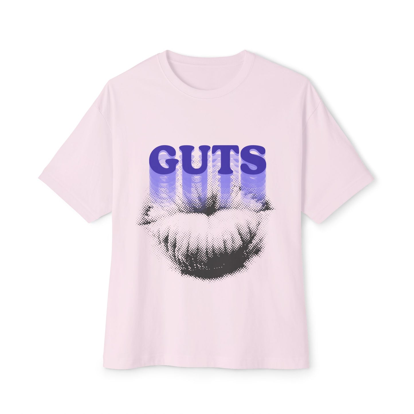Guts Drip Effect Halftone-Oversized Tee