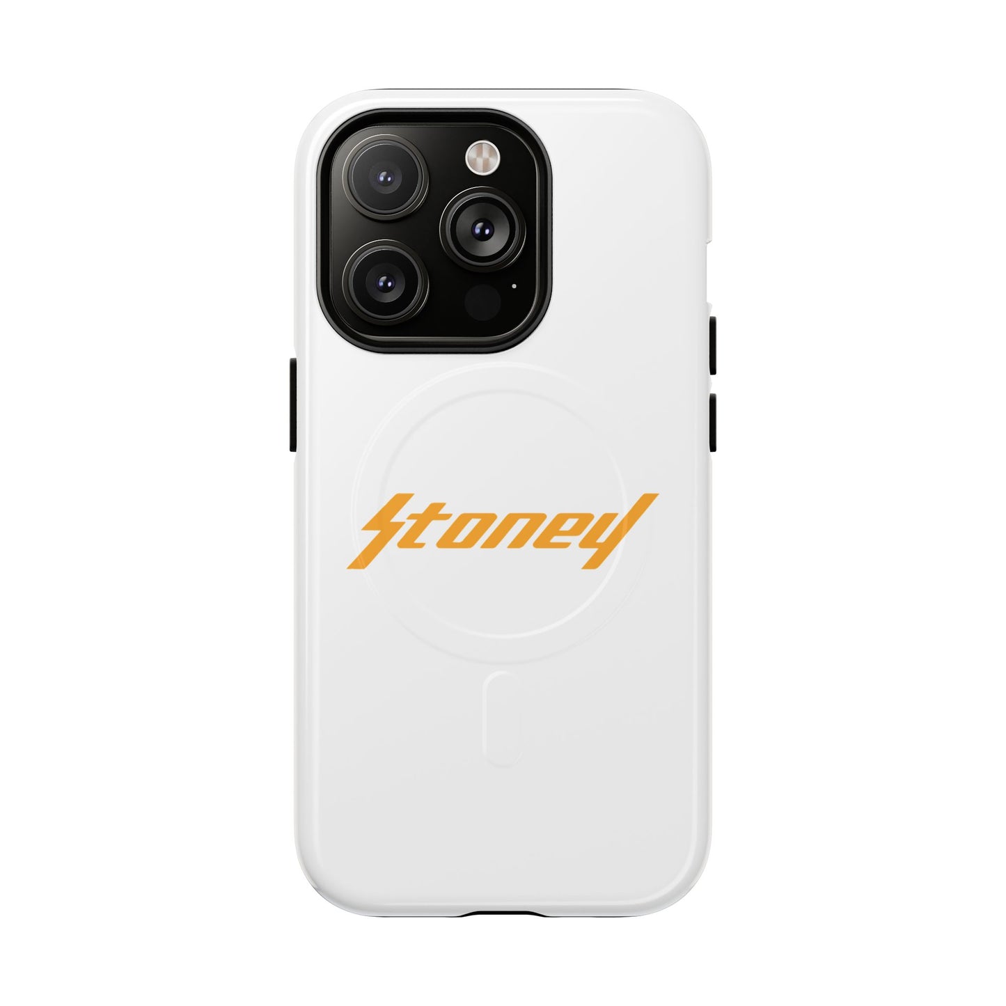 Orange Lightning Text Logo Tough Magnetic Case