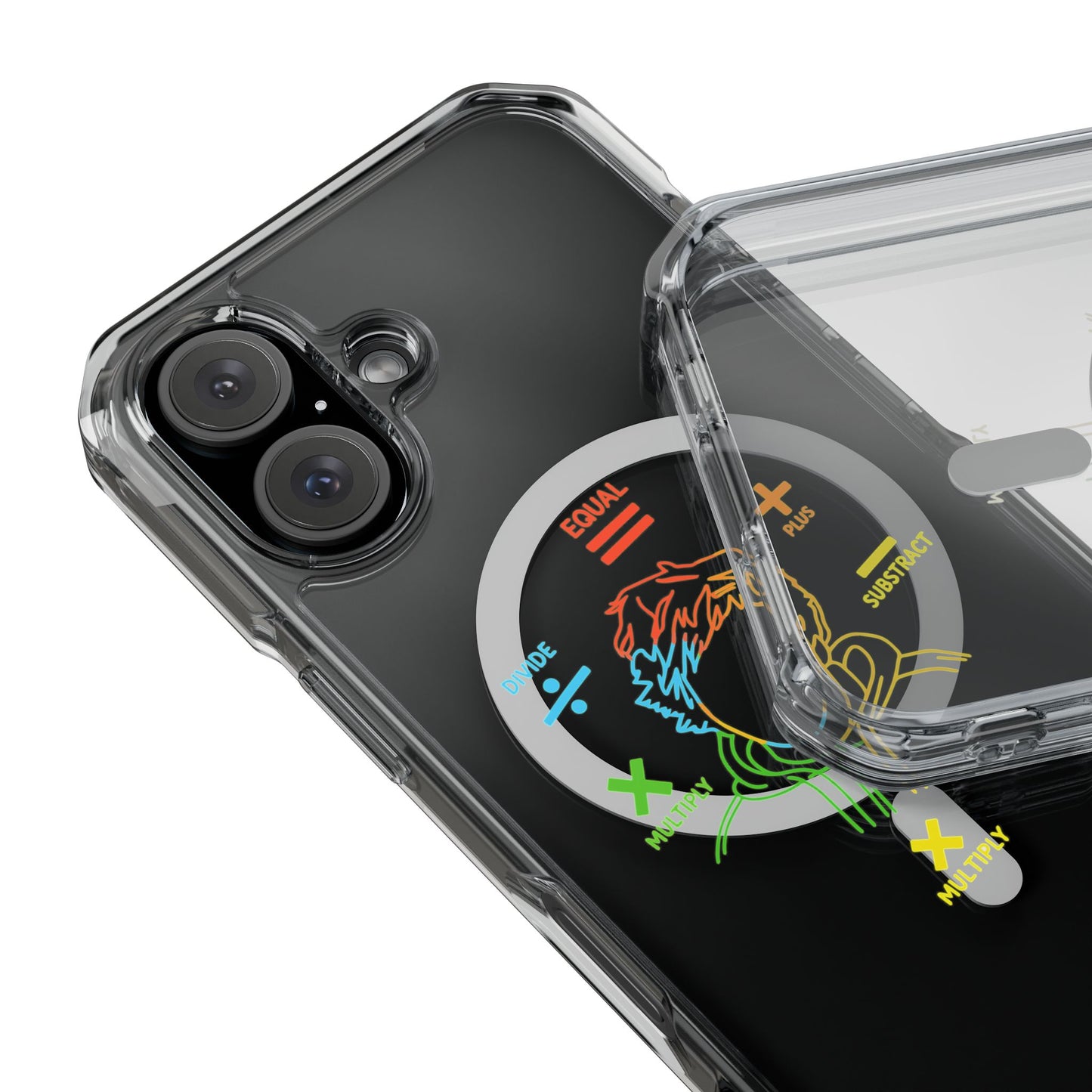Minimalist Divide Symbol with Brush Magnetic Clear Impact Case