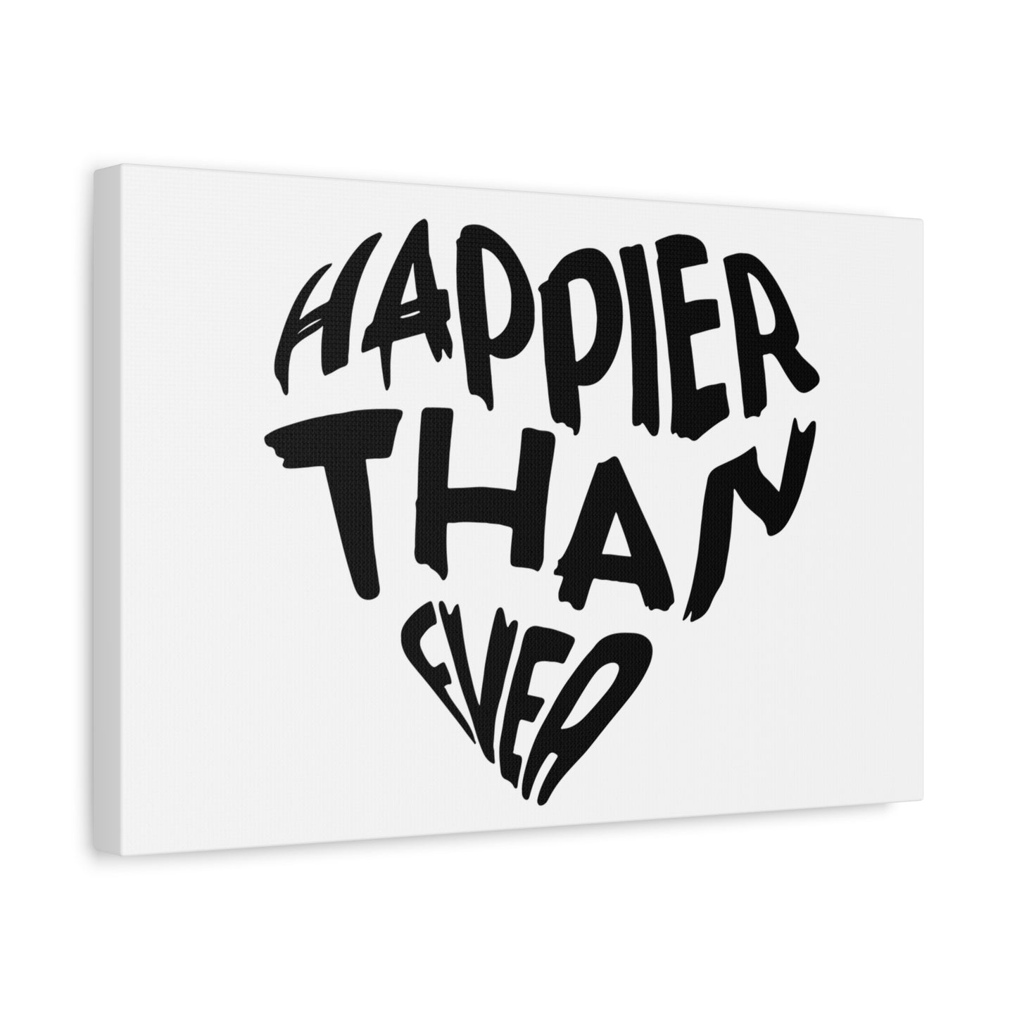 Happier Heart Lettering Matte Canvas