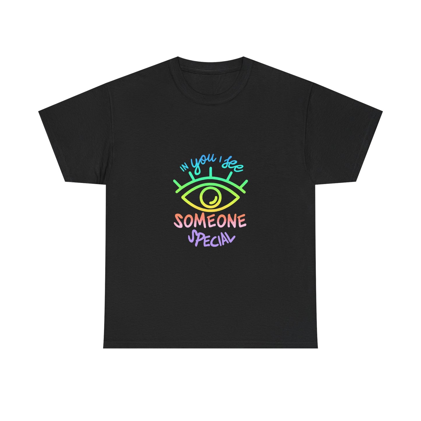 Vibrant Eye and Text Unisex Cotton Tee