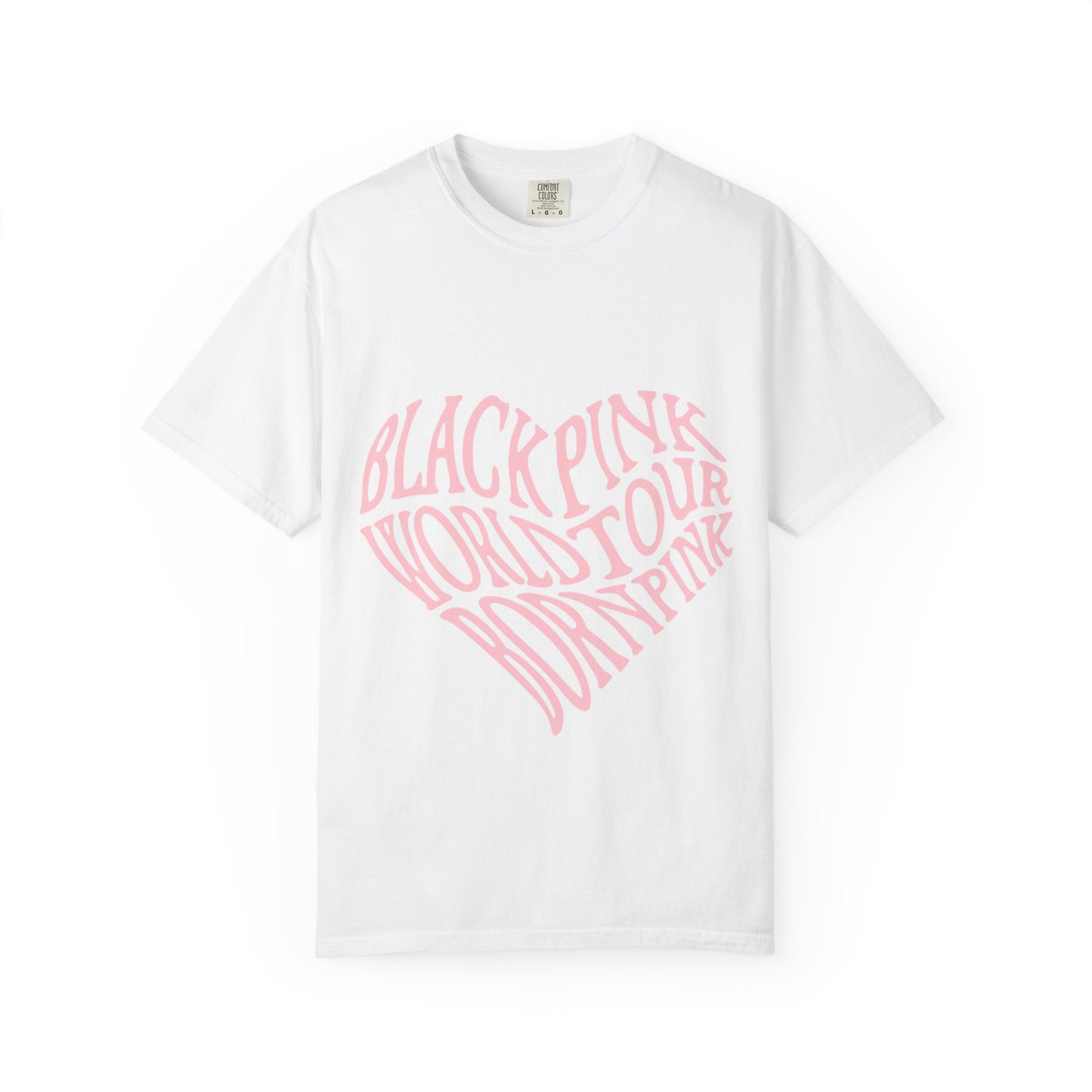 Born Pink Heart Typography – Dyed T-shirt