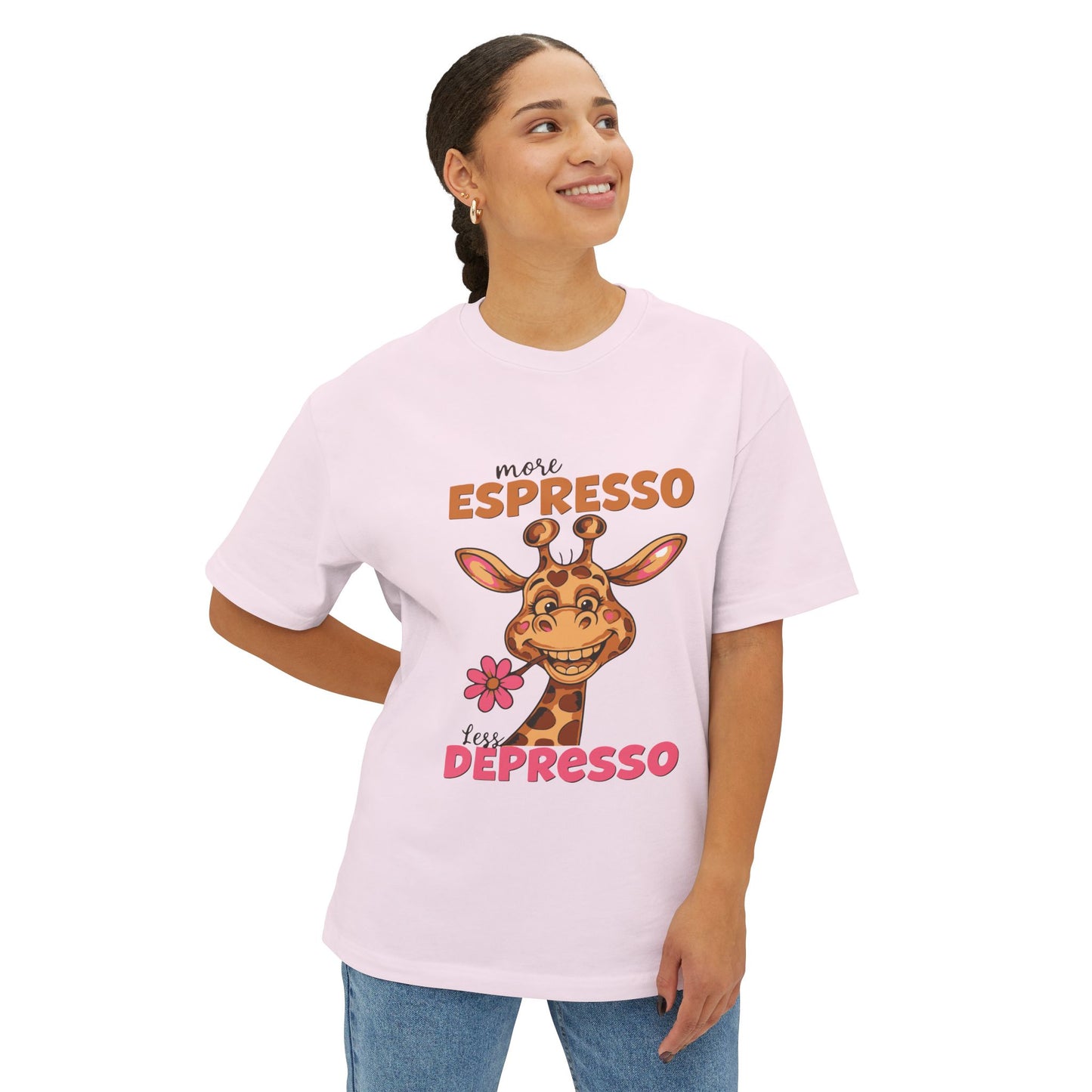 Oversized boxy Tee – Snazzy Espresso Edition