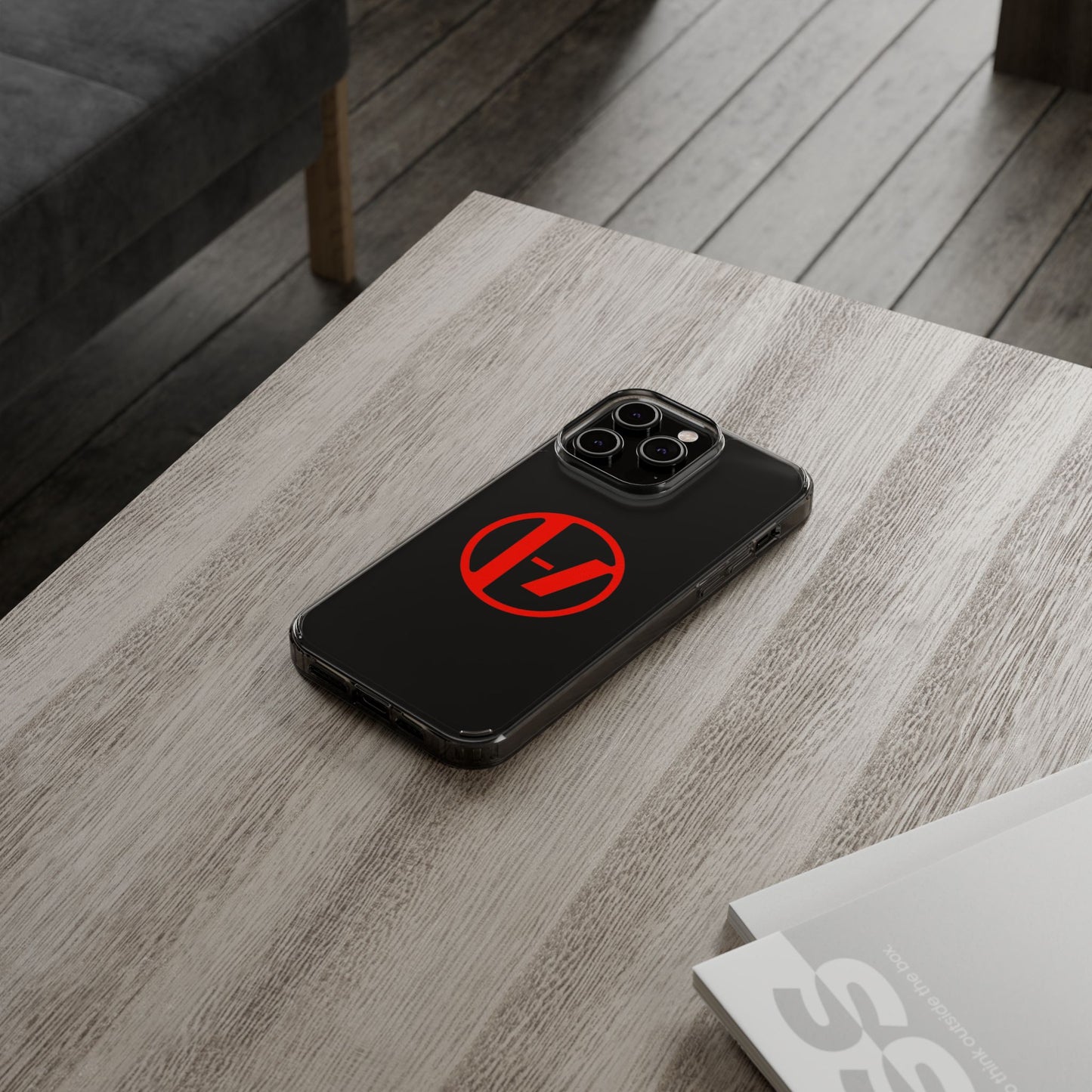 Crimson Orbit Clear Case