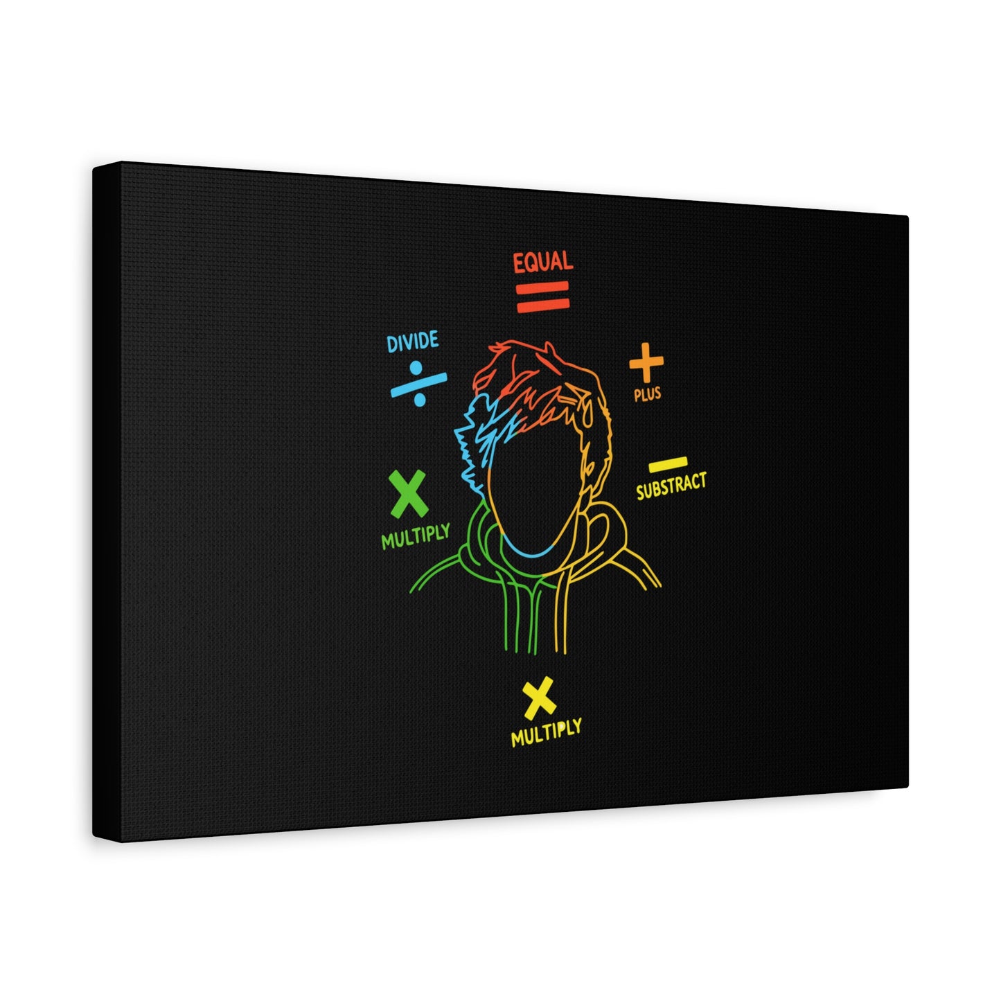 Minimalist Divide Symbol with Brush Matte Canvas