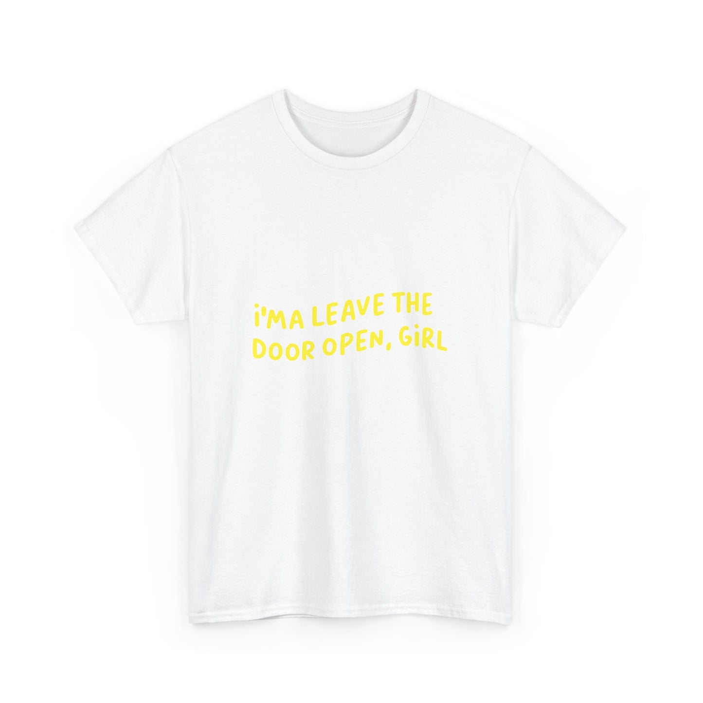 Open Vibes Yellow Script Unisex Heavy cotton Tee