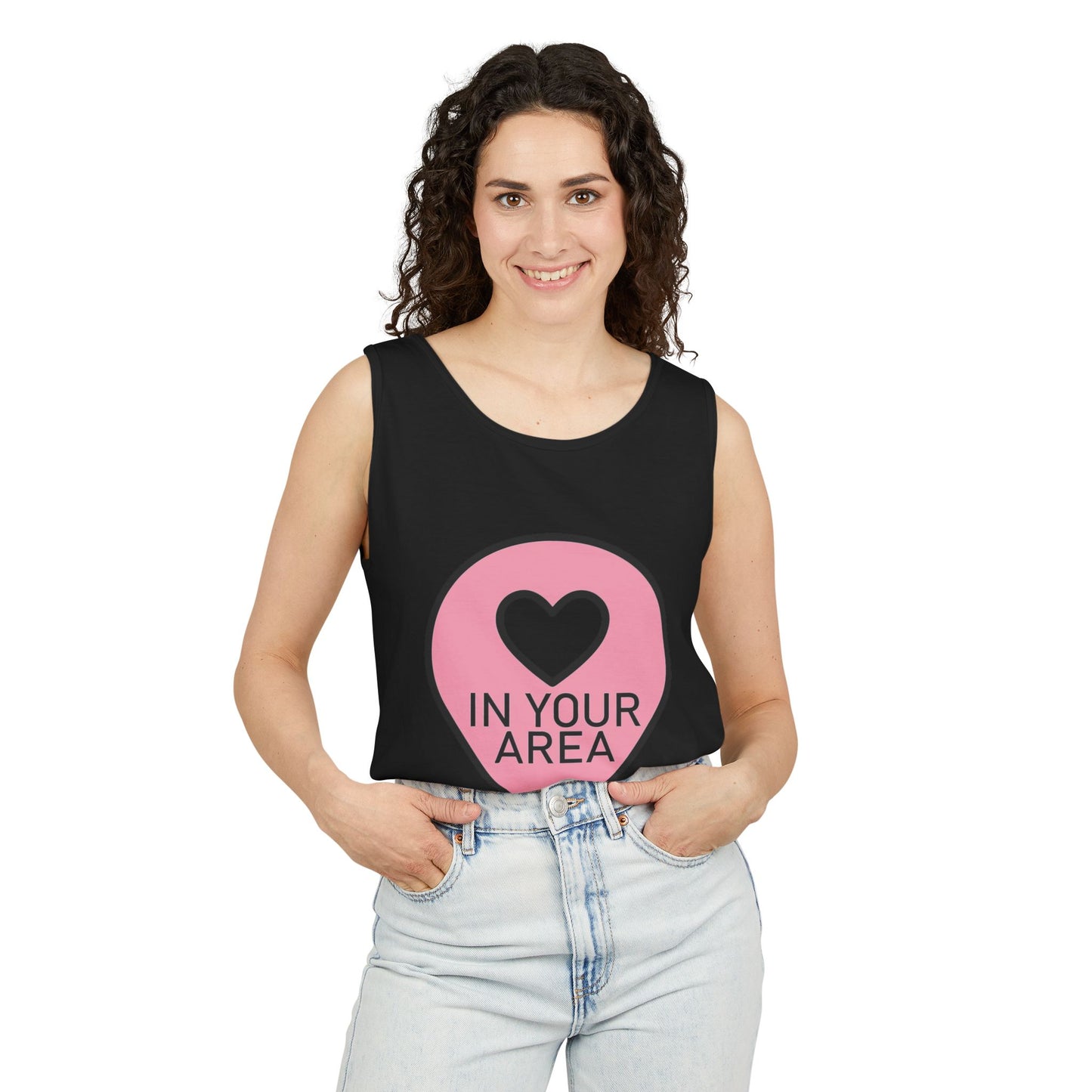 In Your Area Pin Marker – Dyed Tank Top