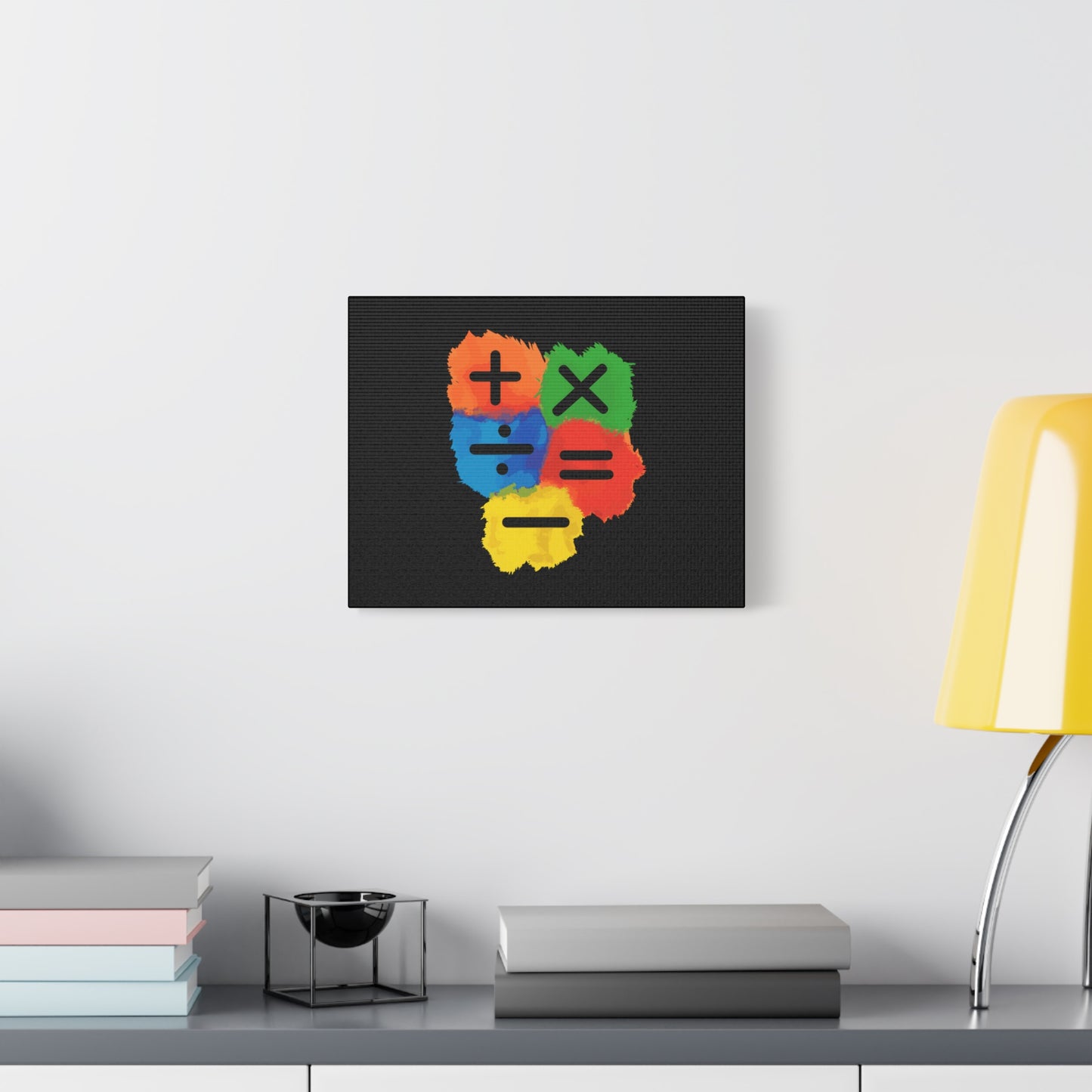 Orange Equals Symbol Matte Canvas